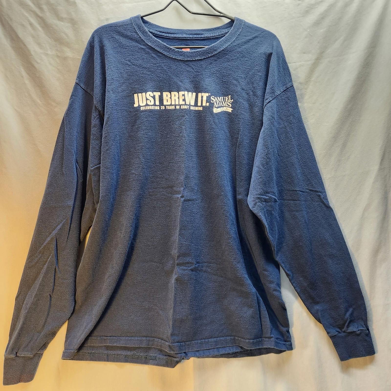Hanes Sam Adams 25th Anniversary Long Sleeve Tshirt Blue Size XL Size US XL / EU 56 / 4 - 1 Thumbnail