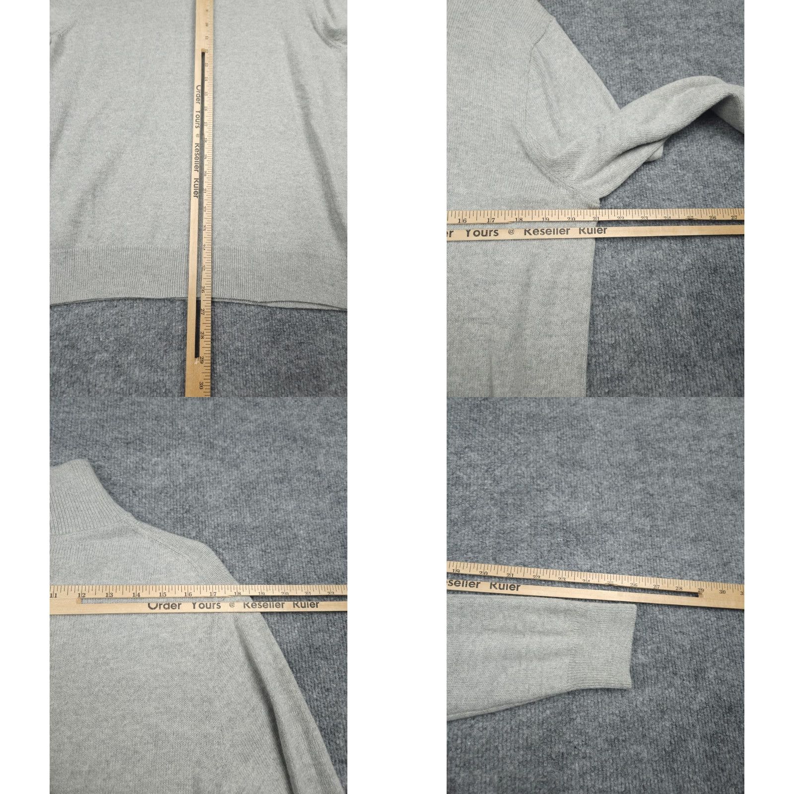 J.Crew J.CREW Sweater 1/4 Zip Men XL Gray 100% Cotton Super Soft EUC Pullover Mock Neck Casual Outdoor Preppy Knit Zipper Size US XL / EU 56 / 4 - 8 Thumbnail