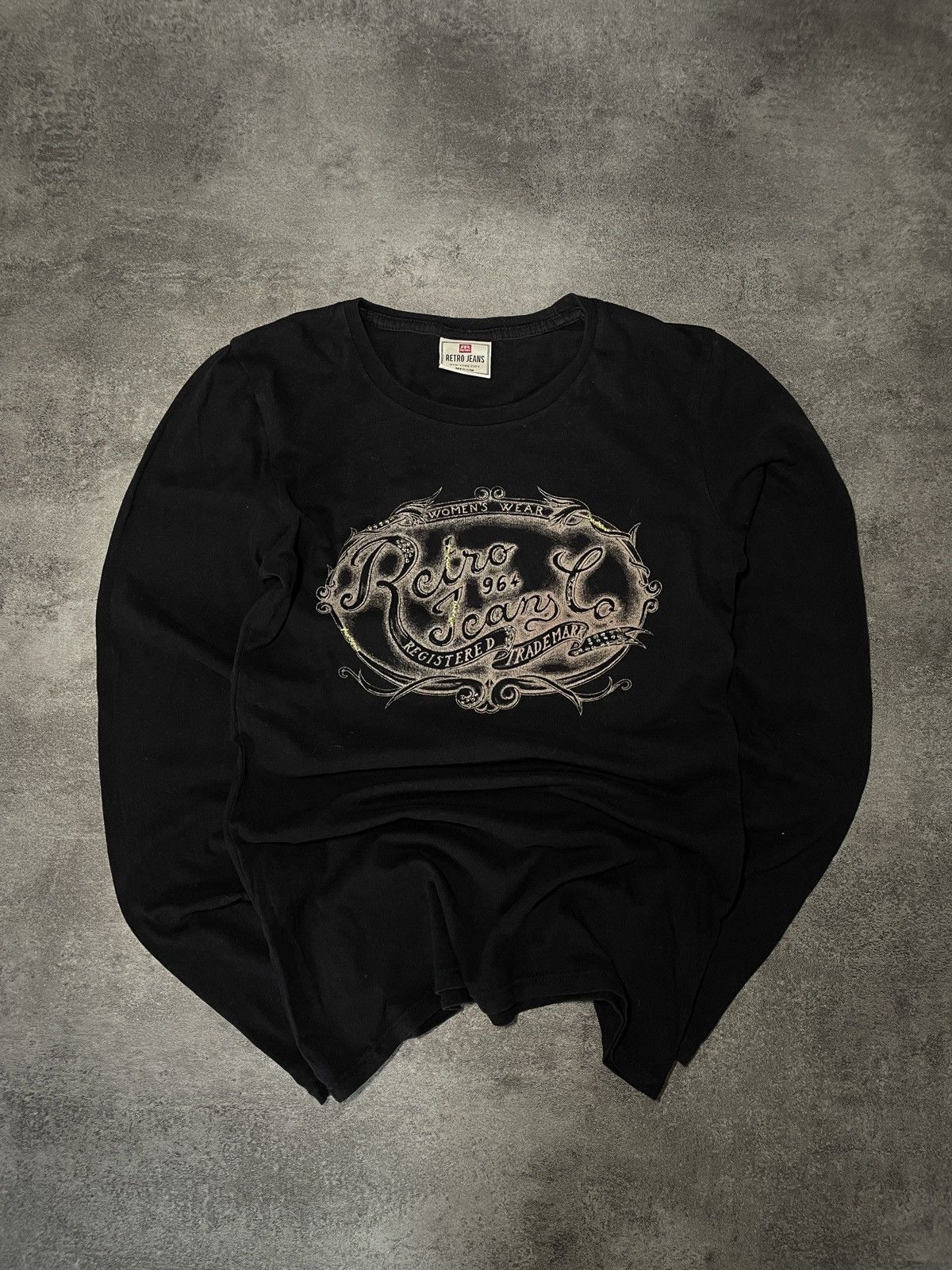 Vintage 🔥RARE🔥Vintage Y2K Longsleeve Tee Rare Rhinestones Shiny Size S / US 4 / IT 40 - 1 Thumbnail