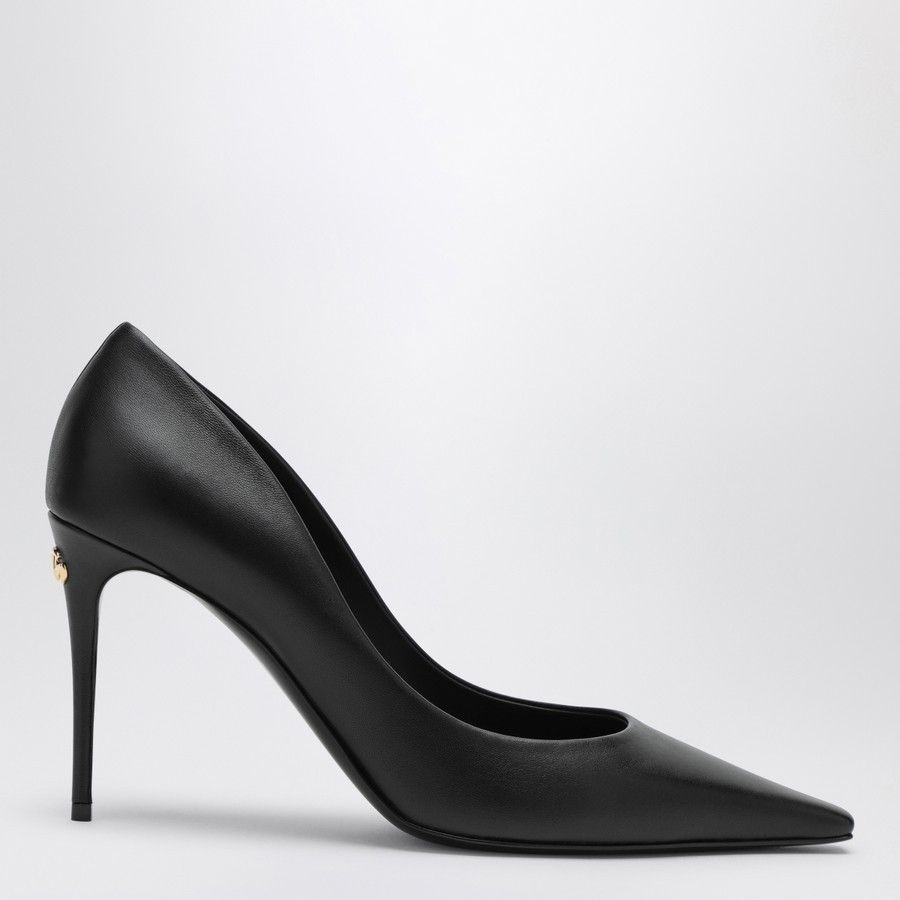 Dolce & Gabbana o1d2blof0824 High Leather Decollete in Black Size US 6.5 / IT 36.5 - 1 Thumbnail