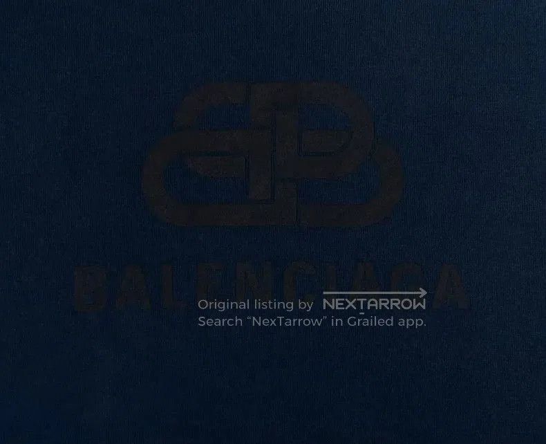 Balenciaga Balenciaga Blue Black Logo Short Sleeve Tee. Size US XS / EU 42 / 0 - 4 Thumbnail