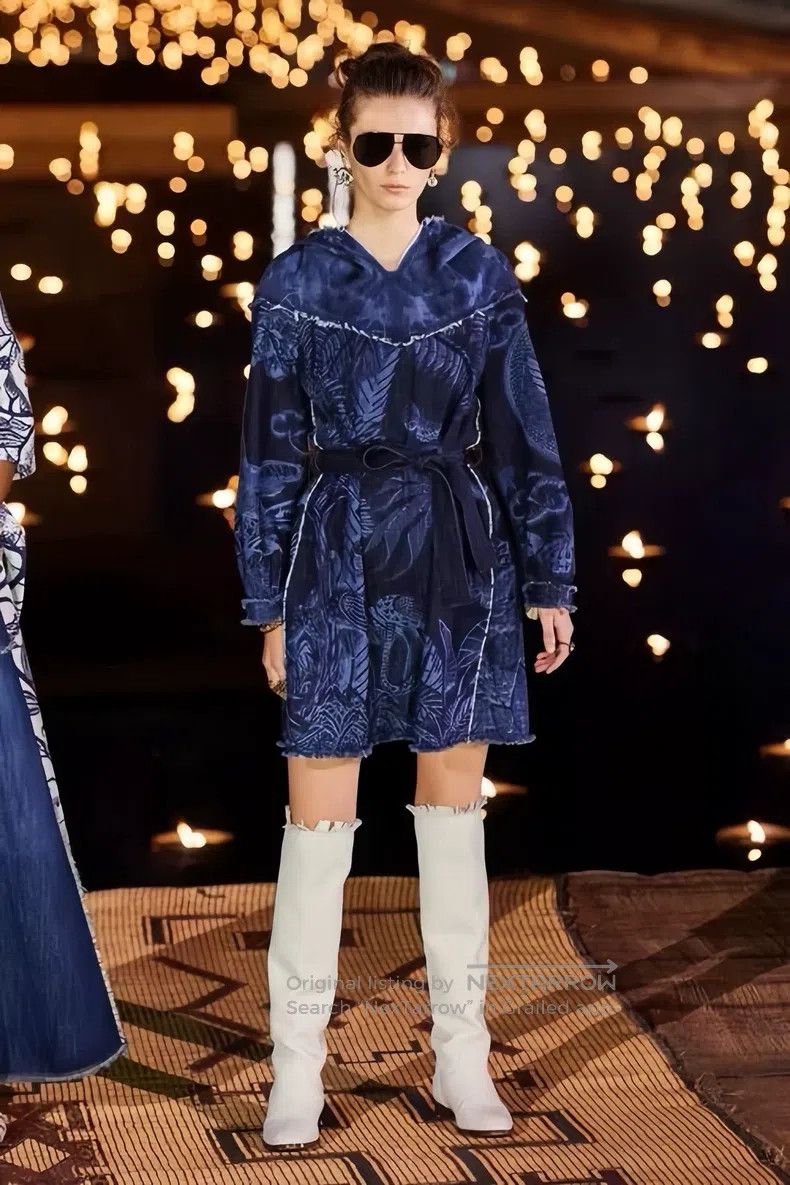 Dior Dior Classic wool-edged jungle pattern denim dress Size S / US 4 / IT 40 - 7 Thumbnail