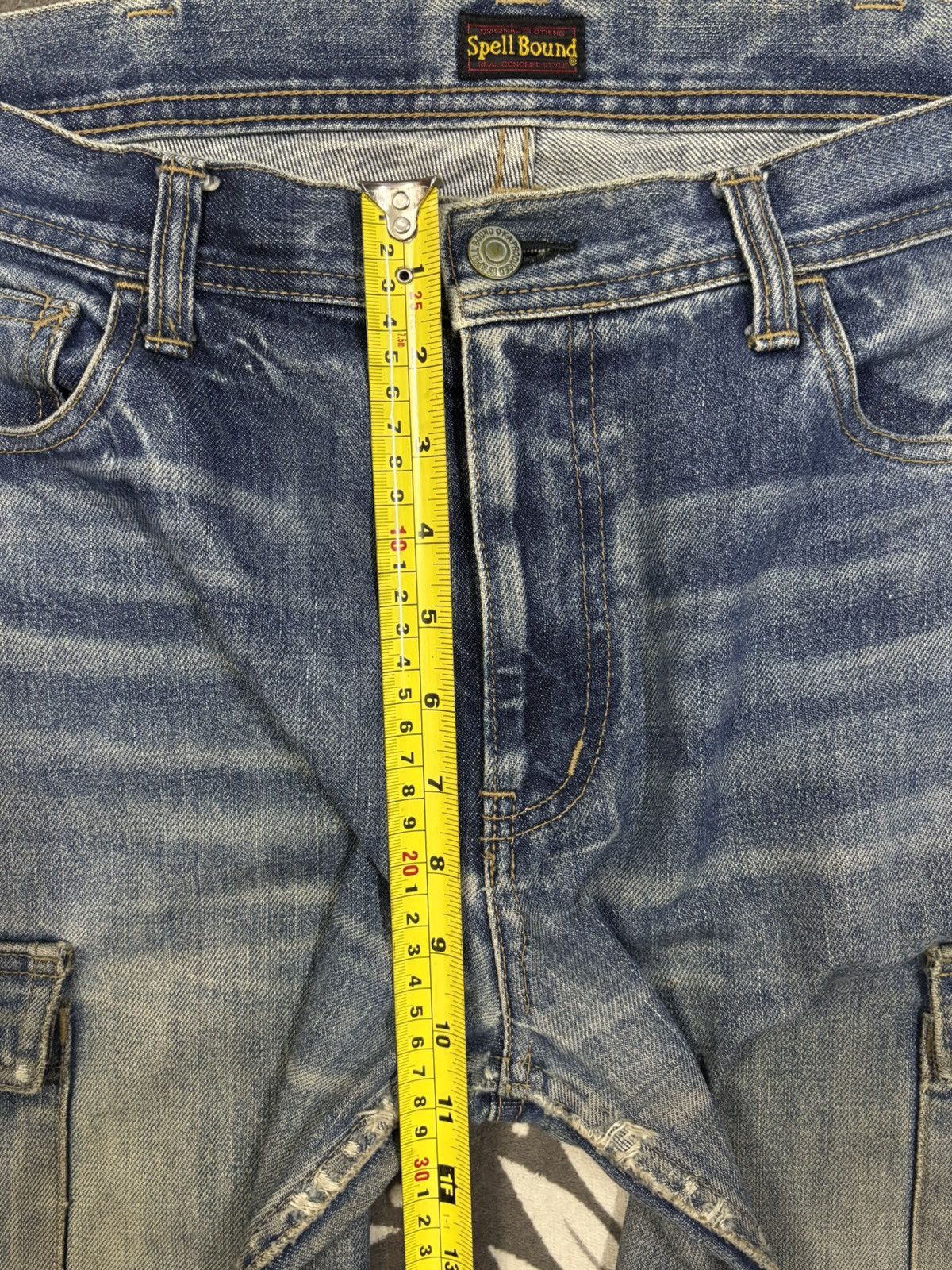 Spellbound Vintage Japanese Brand Spellbound Mud Wash Cargo Jeans Size US 33 - 15 Thumbnail