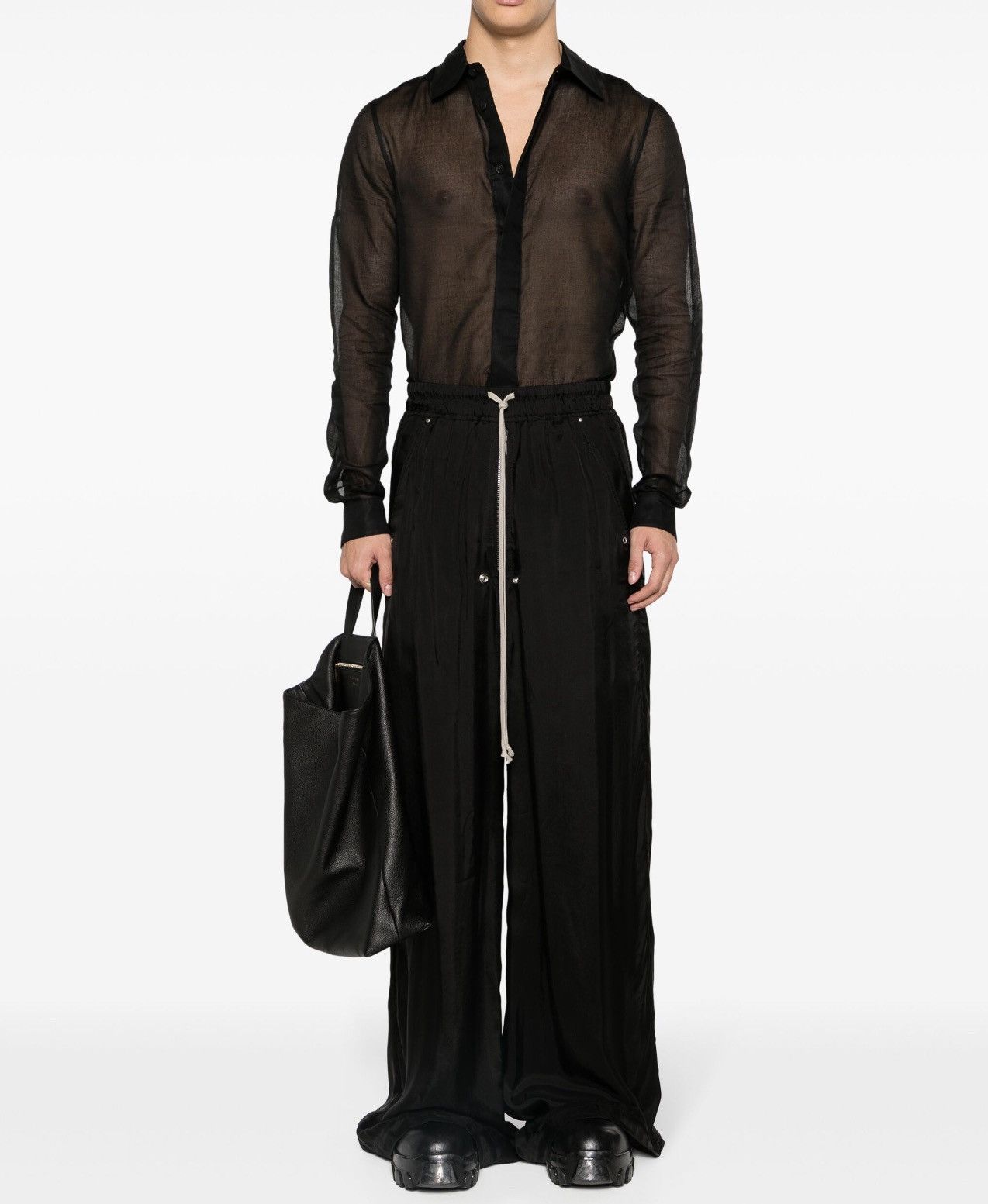 Rick Owens SS’24 LIDO BELA SATIN TROUSERS Size US 32 / EU 48 - 2 Thumbnail