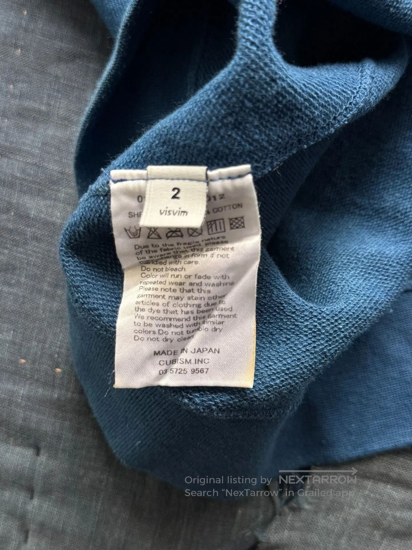 Visvim visvim 16ss Indigo Raglan Henley. Size US M / EU 48-50 / 2 - 9 Thumbnail
