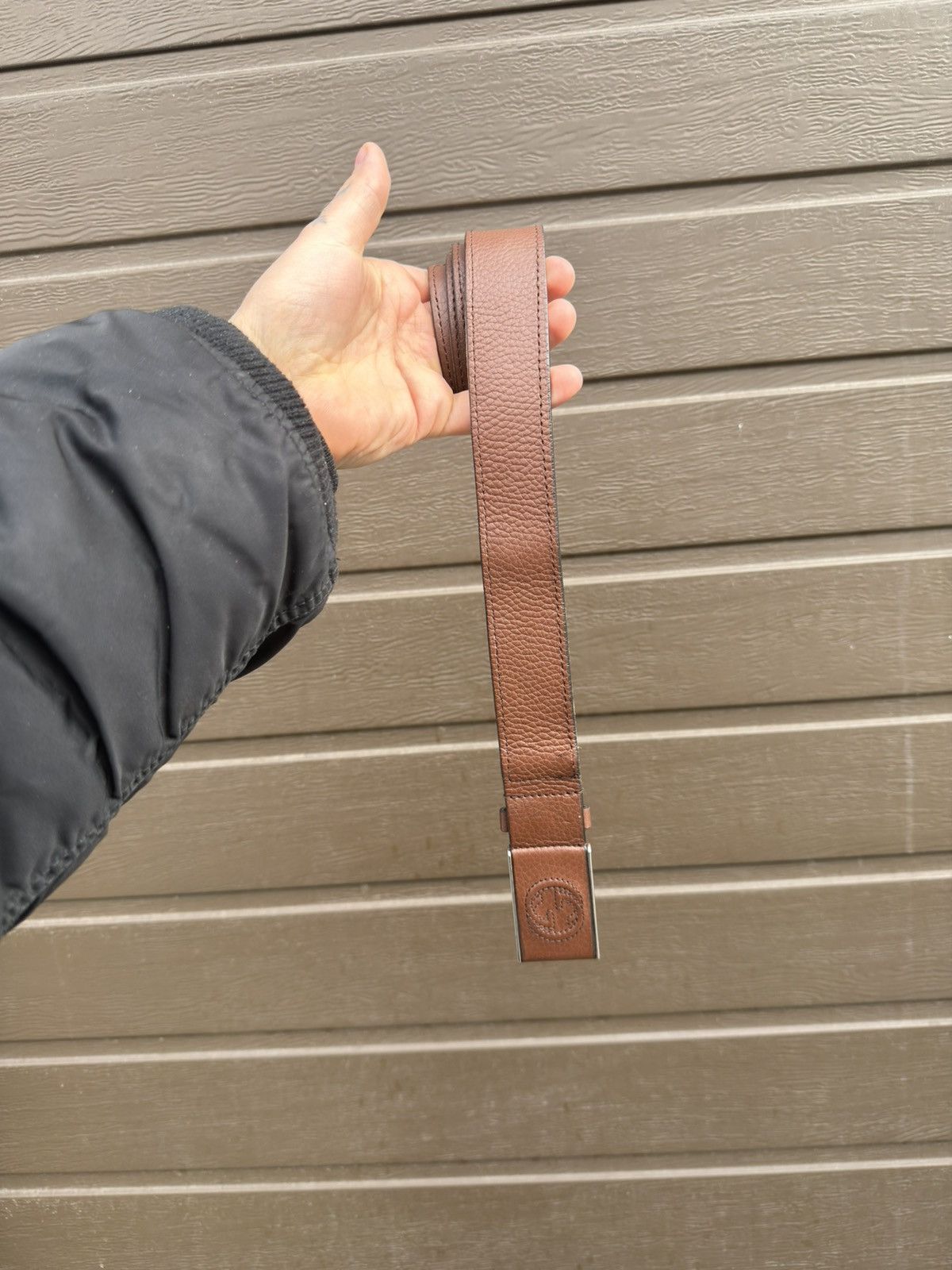 Gucci Gucci Men's Leather Buckle Interlocking G Belt Size 32 - 22 Thumbnail