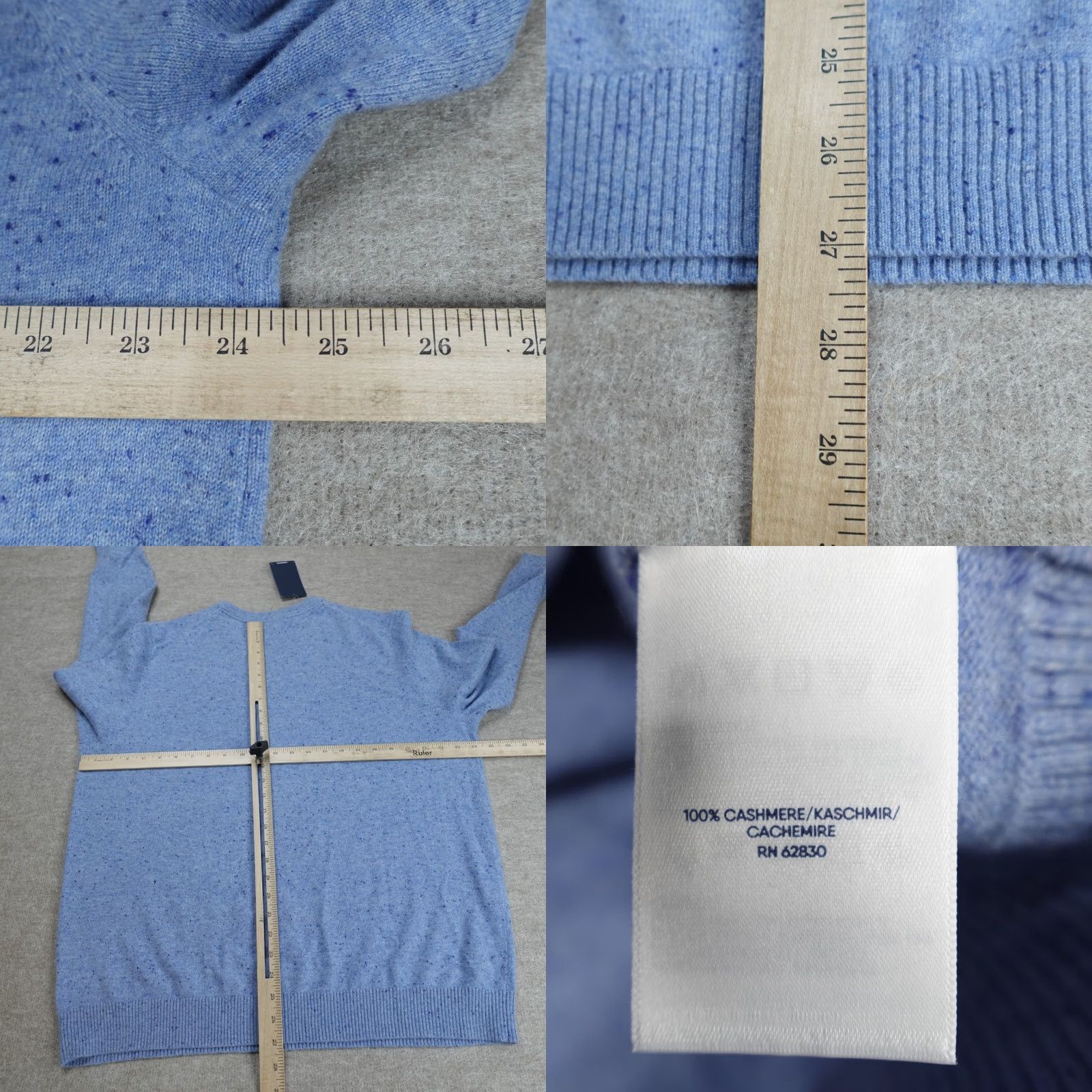 Lands' End Lands' End Mens Sweater XL Blue Solid Full Zip 100% Cashmere NEW Size US XL / EU 56 / 4 - 8 Thumbnail