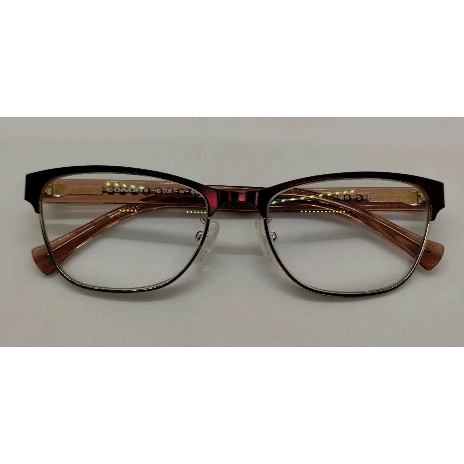 Coach Coach HC 5067 T 9235 Burgundy Gold Cherry Eyeglass Frames Size ONE SIZE - 1 Thumbnail