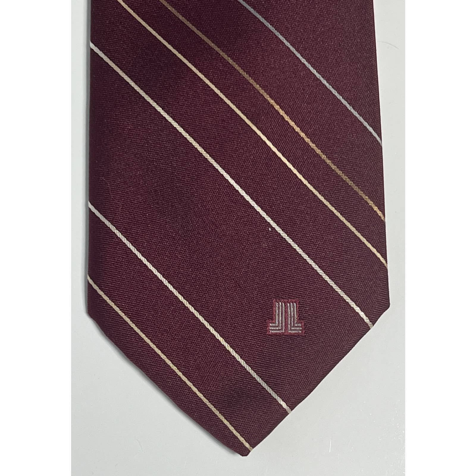 Lanvin Lanvin New York Paris Mens Vintage Red Designer Necktie Tie Size ONE SIZE - 7 Thumbnail