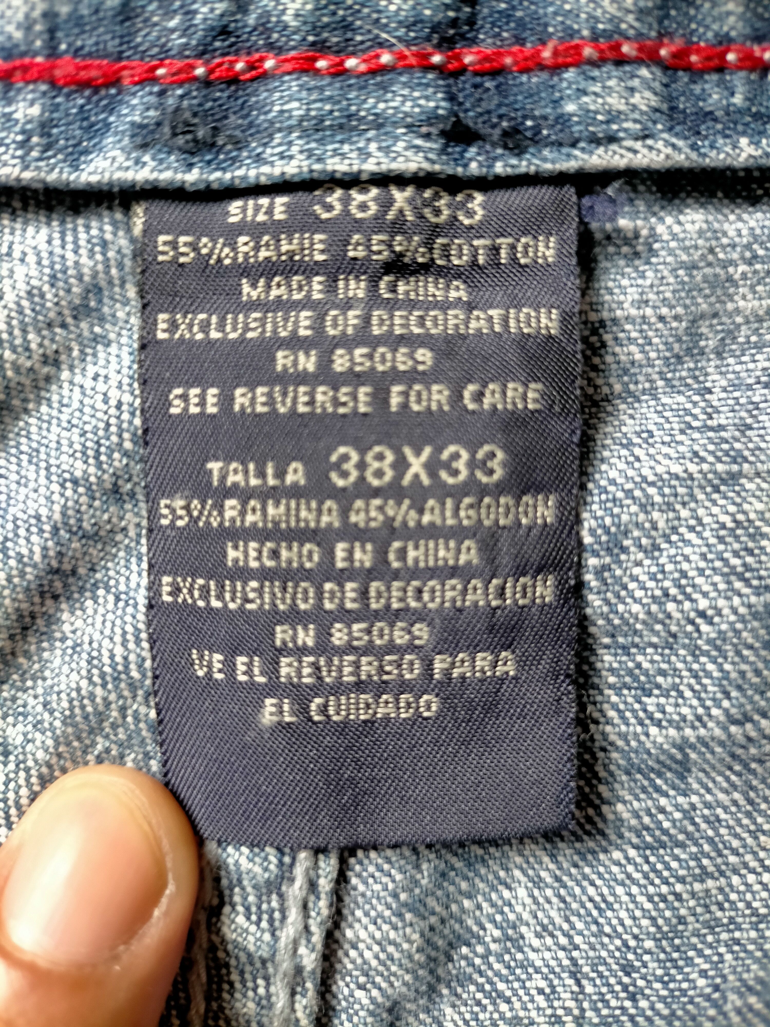 Japanese Brand Paco Jeans Patchwork Embroidered Baggy Jeans Size US 37 - 18 Thumbnail
