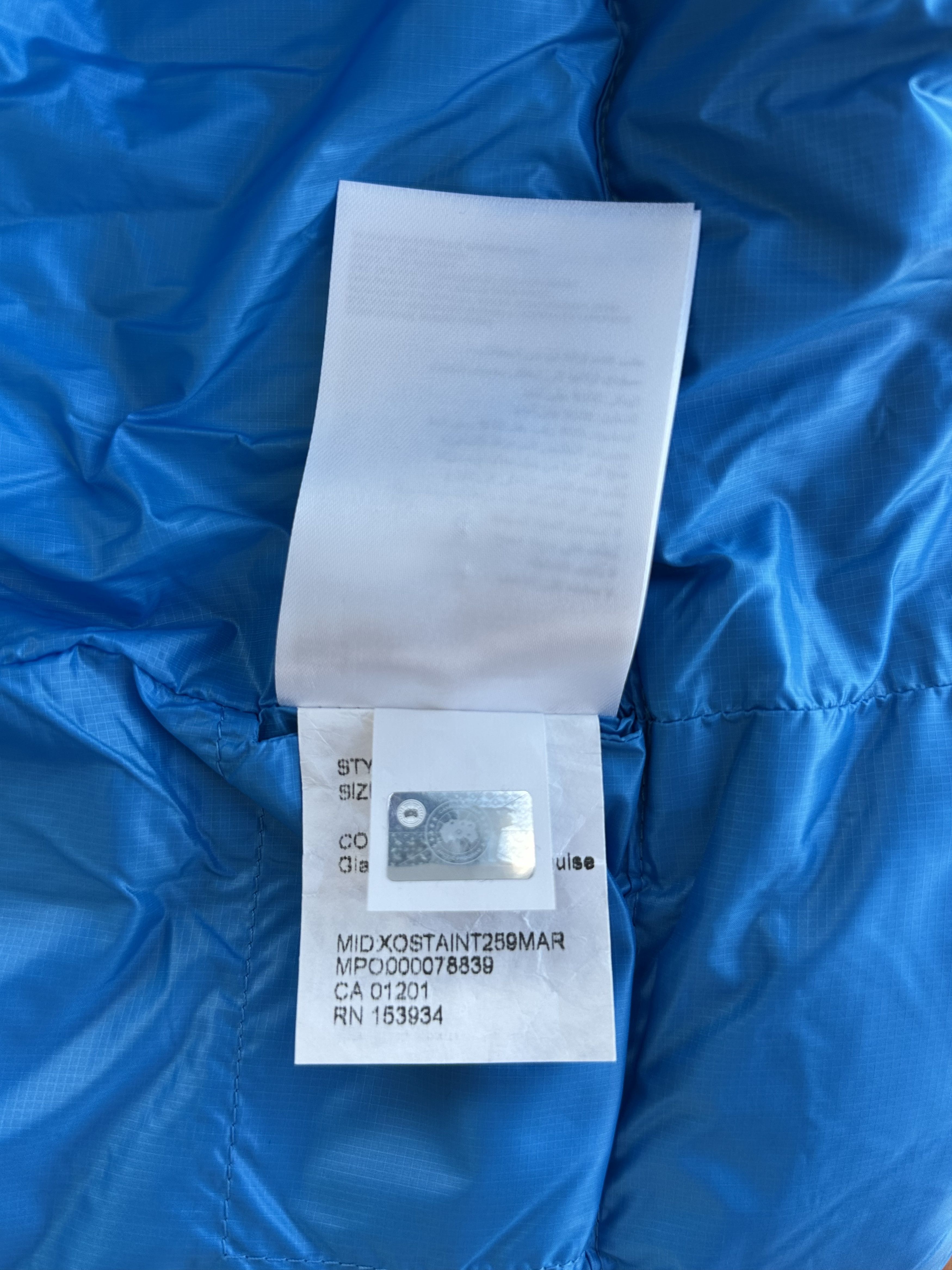 Canada Goose Canada Goose Glacier Blue Crofton Men's Vest Size US L / EU 52-54 / 3 - 6 Thumbnail