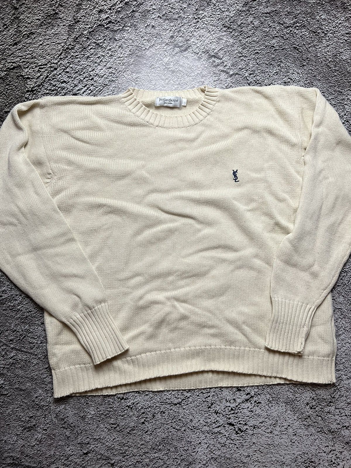 Yves Saint Laurent YSL Yves Saint Laurent vintage hard knit sweater Size US L / EU 52-54 / 3 - 1 Thumbnail