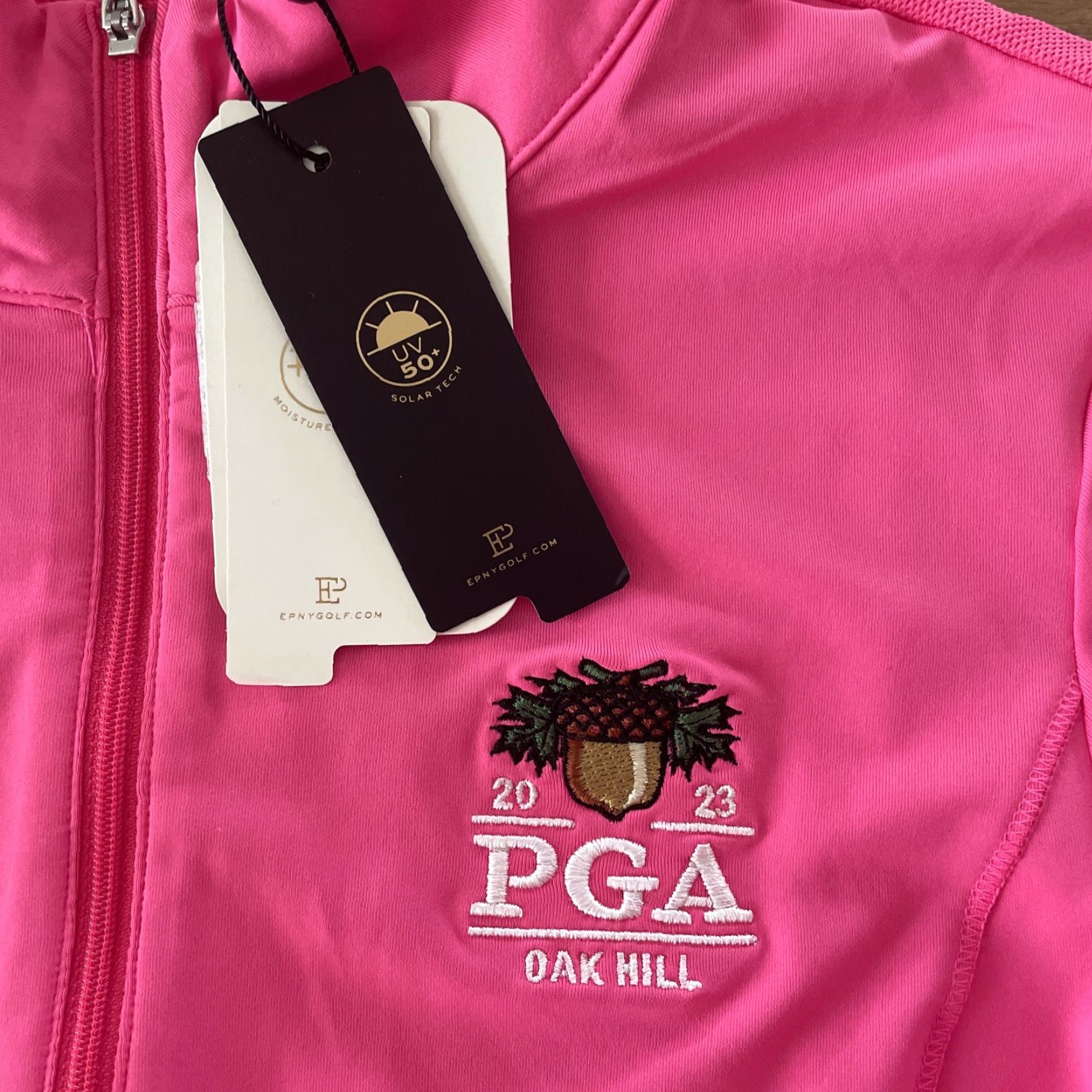 Pinko EP NY New York 1/4 Zip Sweatshirt Womens Small Pink UV 50+ Pullover Golf Sweater Shirt Jacket Womens Small Pink UV 50+ Pullover Golf Sweater Size S / US 4 / IT 40 - 5 Thumbnail