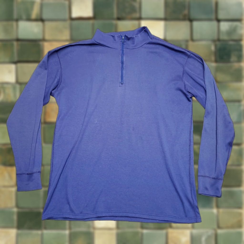 Vintage VTG Cabela's Shirt Mens L Blue Baselayer Performance Stretch 1/4 Zip Outdoors Size US L / EU 52-54 / 3 - 1 Thumbnail