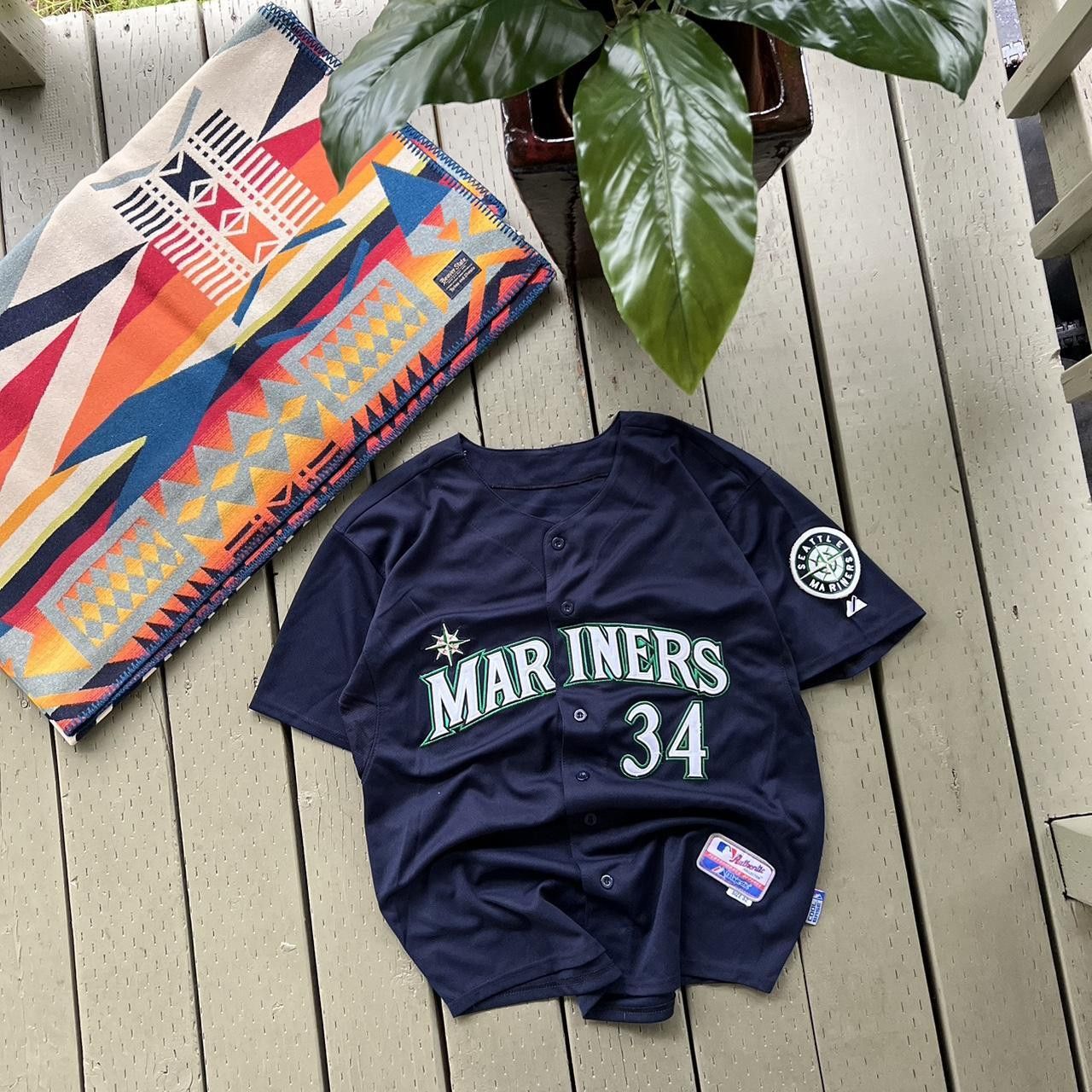 MLB × Vintage Seattle Mariners Hernandez Majestic Authentic MLB Jersey 52 Size US XL / EU 56 / 4 - 4 Thumbnail