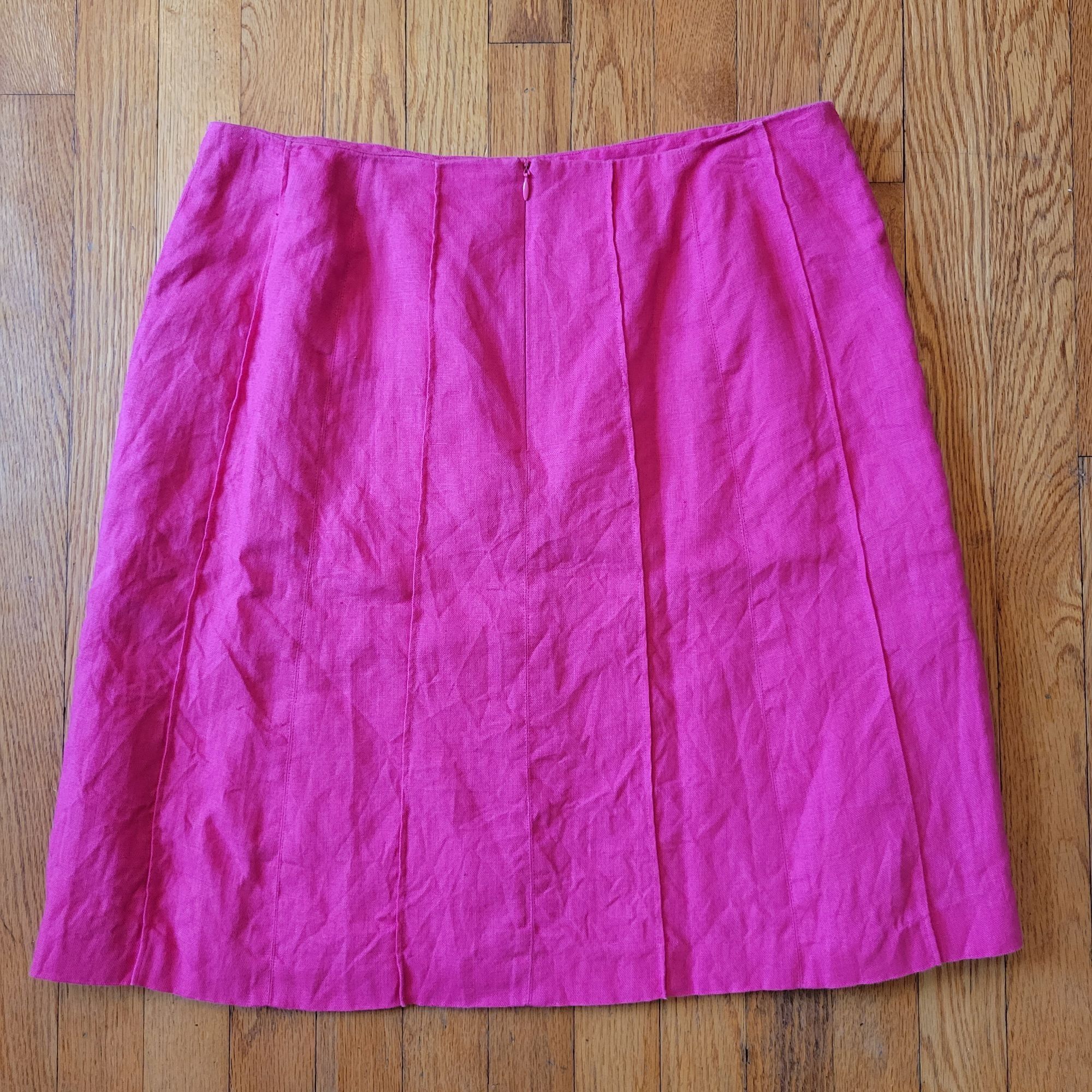 Talbots Talbots Irish Linen Skirt 16 Hot Pink Summer Barbiecore Mode Size 38" / US 16 / IT 52 - 2 Thumbnail