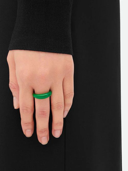 Bottega Veneta o1n1vont1124 Size: 15 / Spine Ring in Green Size ONE SIZE - 2 Thumbnail