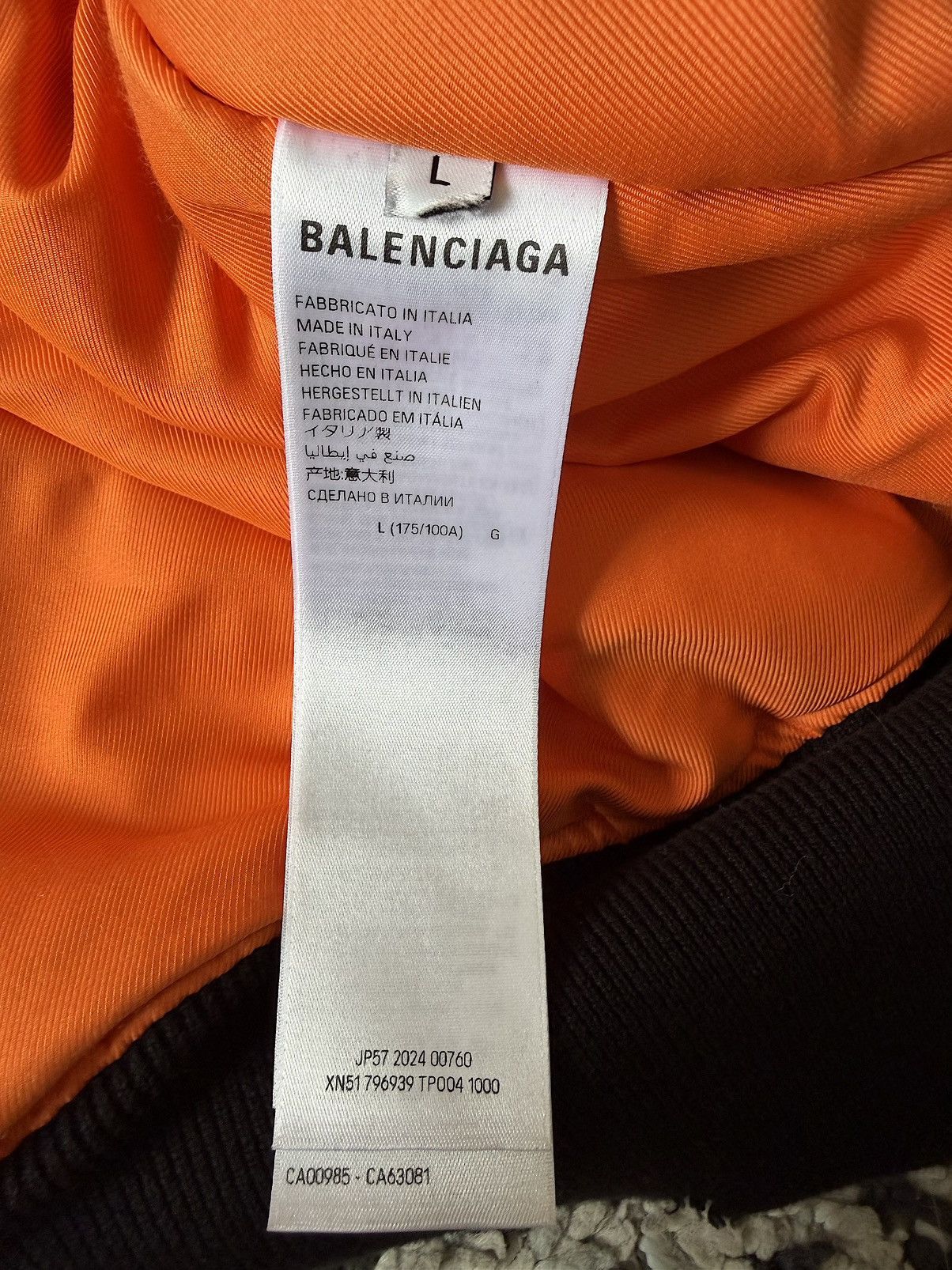 Balenciaga Fall 24 Incognito Bomber Jacket (L) Size US L / EU 52-54 / 3 - 15 Thumbnail