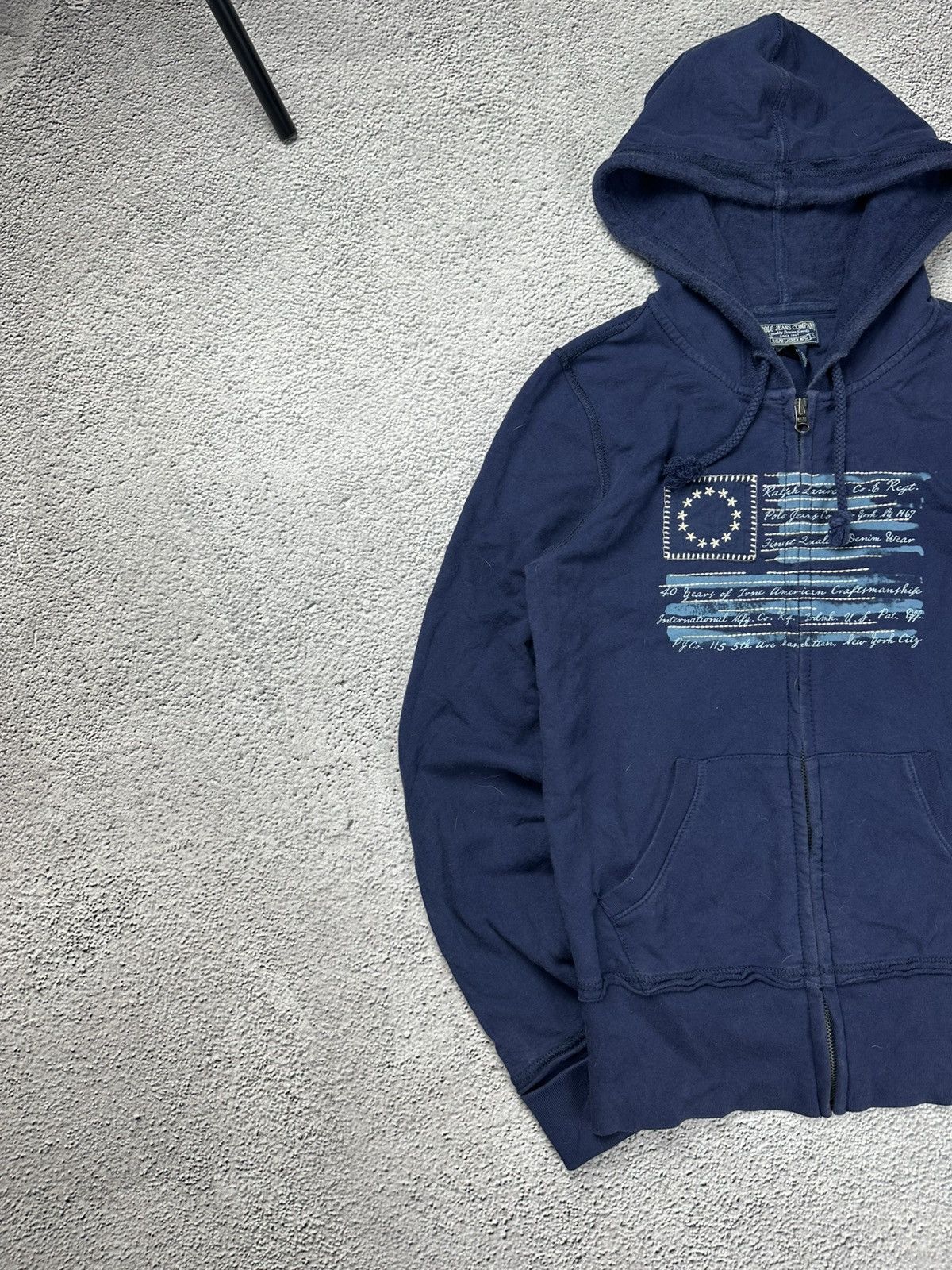 RRL Ralph Lauren Vintage Polo Jeans Company Ralph Lauren Hoodie Big Flag Y2K Size S / US 4 / IT 40 - 3 Thumbnail
