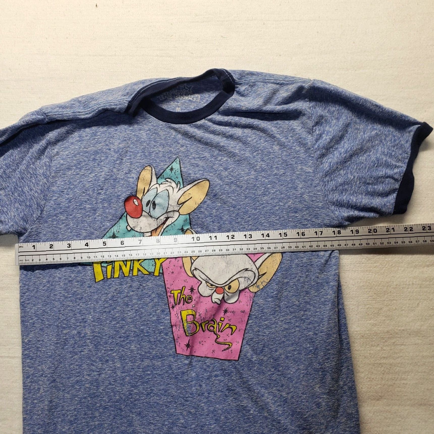 Vintage VINTAGE Warner Bros. Pinky & The Brain T-Shirt Blue 90s Cartoon Logo Crew Neck Adult Men XL Size US XL / EU 56 / 4 - 4 Thumbnail