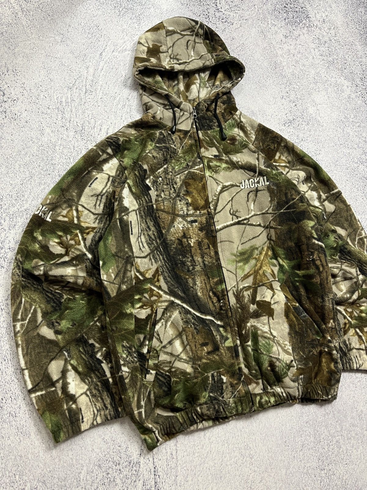 Japanese Brand × Realtree Crazy Vintage Y2K Realtree Zip Up Fleece Baggy Hoodie Rare Size US L / EU 52-54 / 3 - 6 Thumbnail