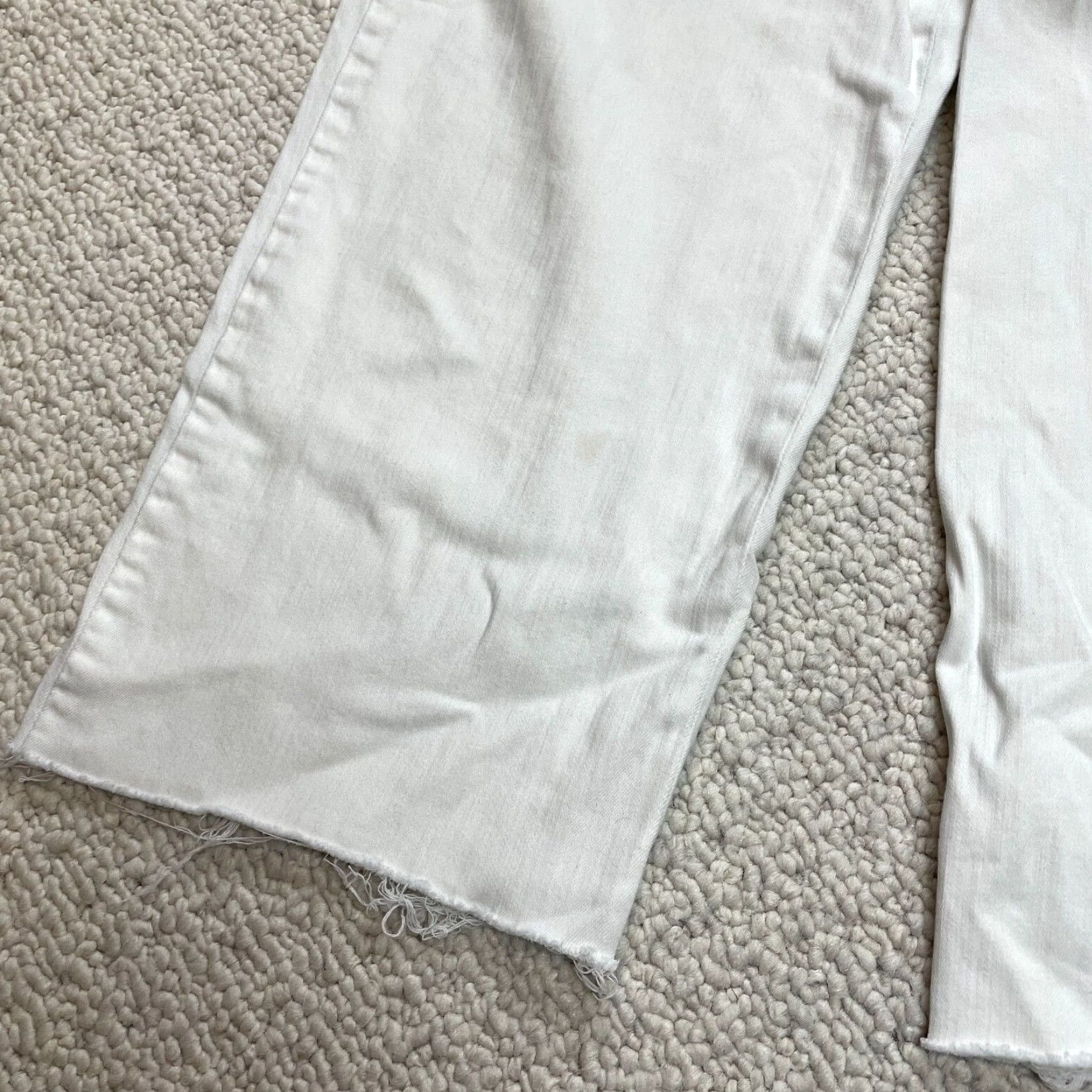 Sanctuary Sanctuary Social Standard Jeans Womens 16 White Denim High Rise Crop Straight Size 38" / US 16 / IT 52 - 6 Thumbnail