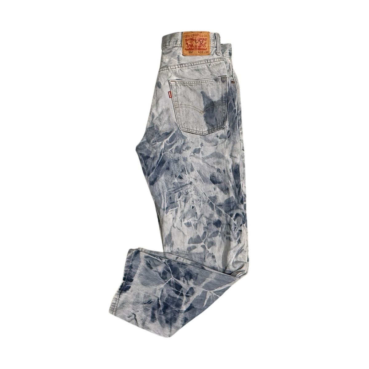 Levi's LEVIS 550 Bleached / Acid Wash Denim Jeans - Abstract Art Size US 33 - 5 Thumbnail