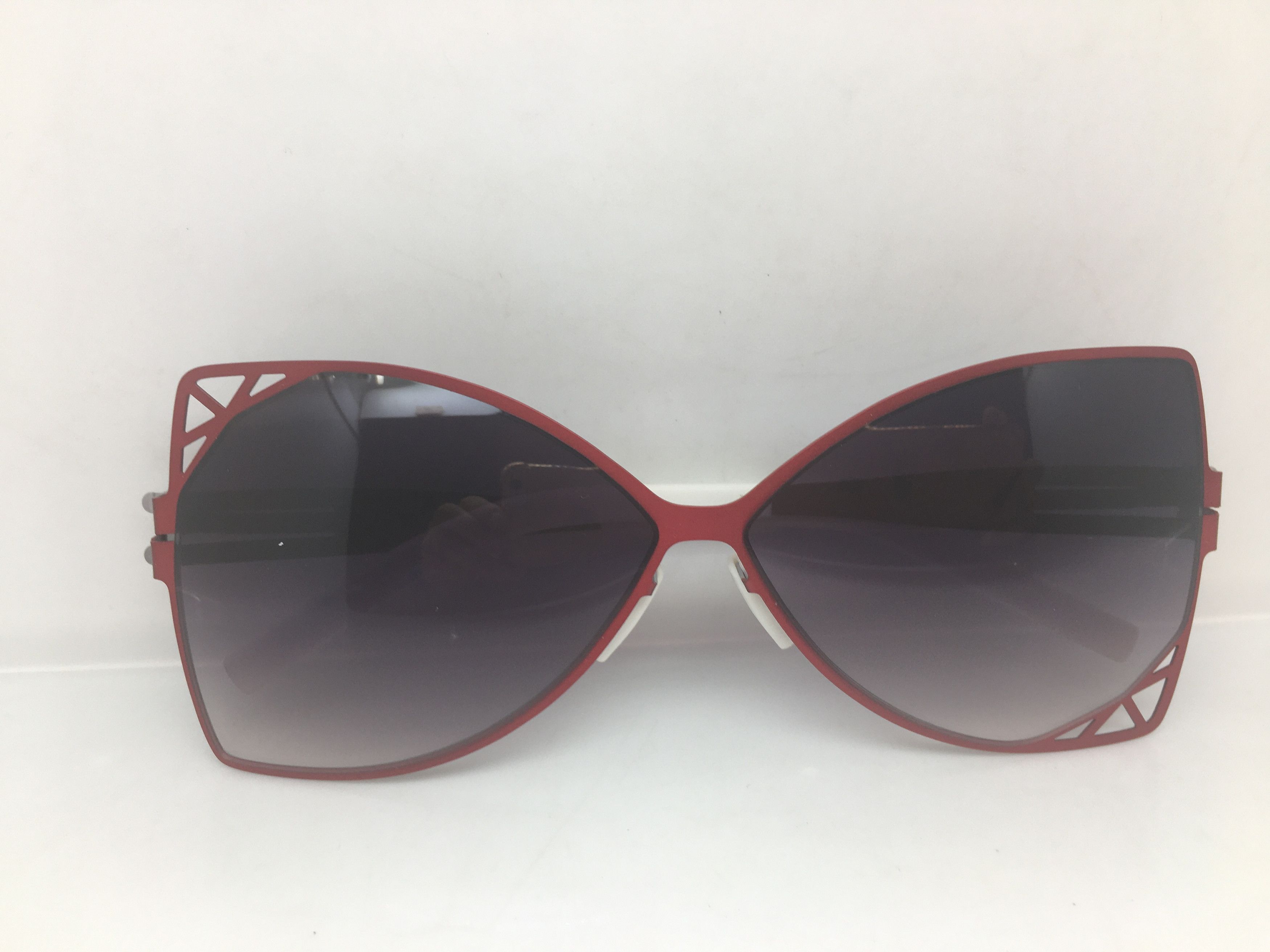 Other Red Alloy AsymmetricCat Eye Sunglasses Frame Diva Size ONE SIZE - 1 Thumbnail