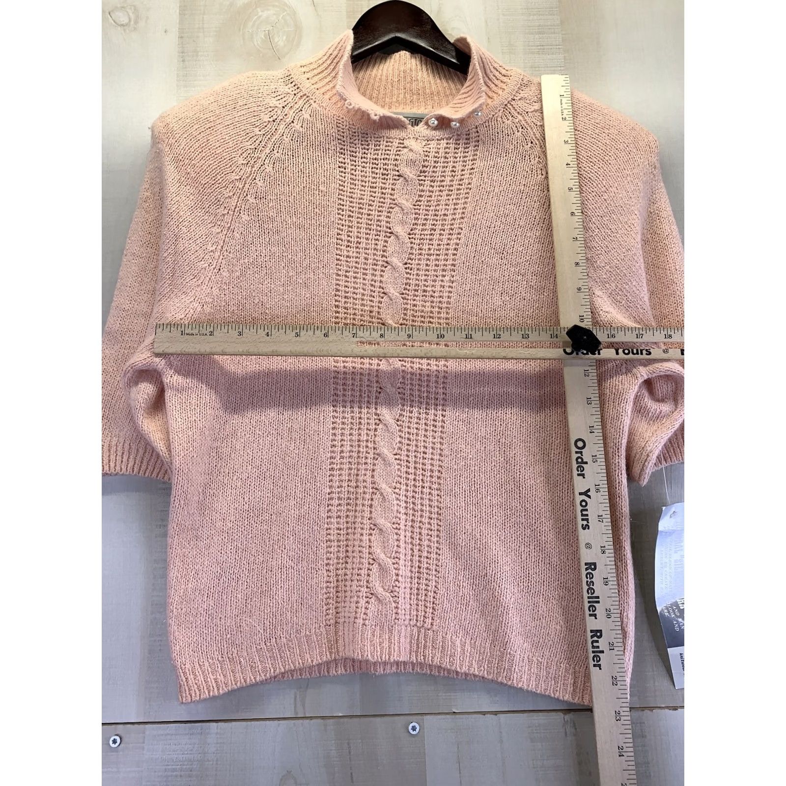 Worthington - Keeps exact spelling and capitalization (Vintage, Worthington De Rothchild, Pink, S, Nylon, Silk/Lambswool Angora - 1970-80s, Womens Clothing NWT) Size S / US 4 / IT 40 - 4 Thumbnail
