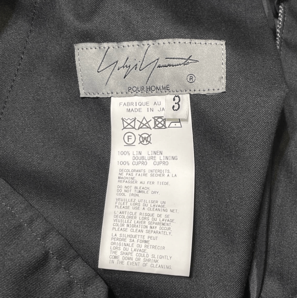 Yohji Yamamoto Yohji Yamamoto Pour Homme - FLAX TOP GABARDINE SLIM PANTS Size US 30 / EU 46 - 19 Thumbnail