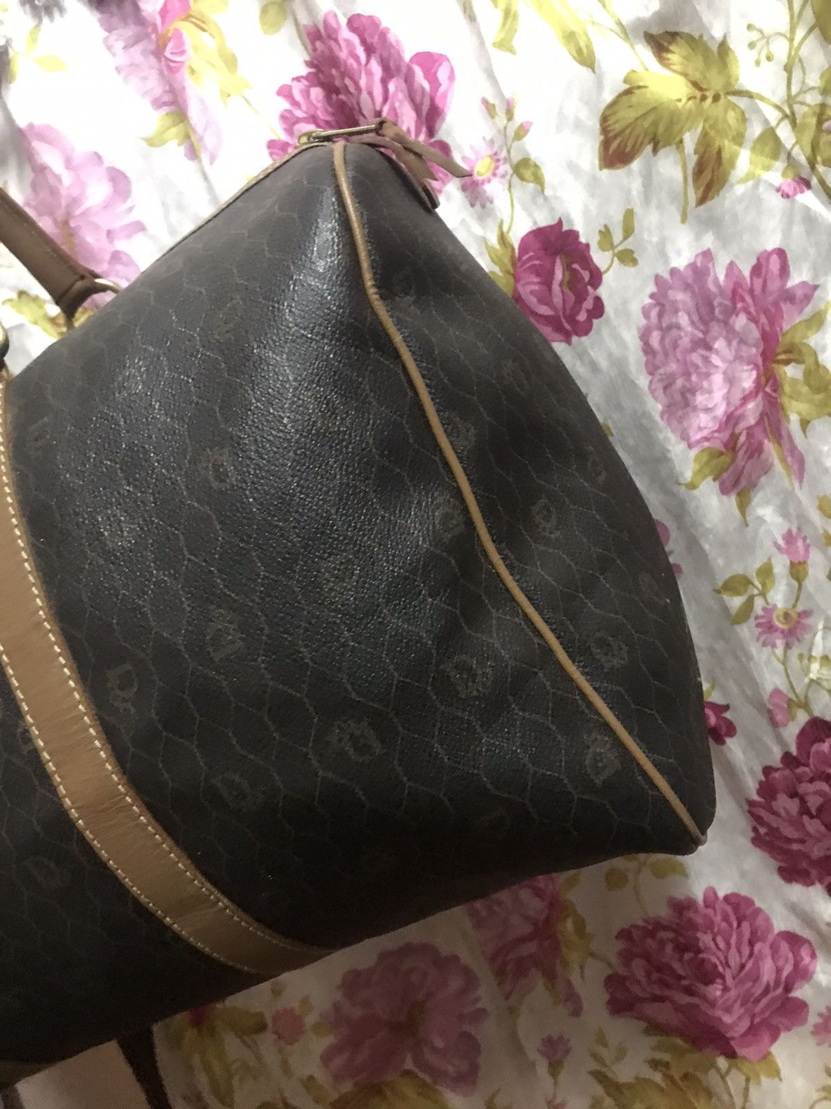 Christian Dior Monsieur Authentic Christian Dior Brown Honeycomb Camvas Travel Bag Size ONE SIZE - 6 Thumbnail