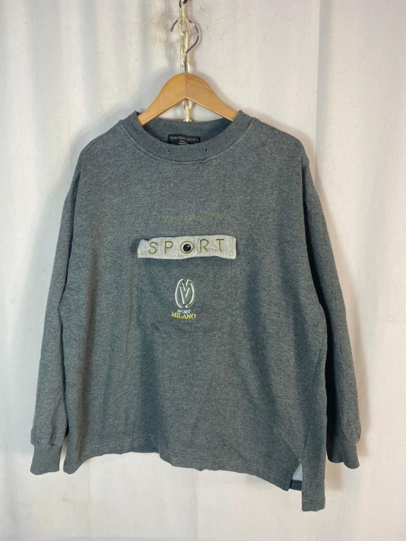 Japanese Brand Unisex🔥Valentino Monica spellout kangaroo pocket sweatshirt Size US L / EU 52-54 / 3 - 1 Thumbnail