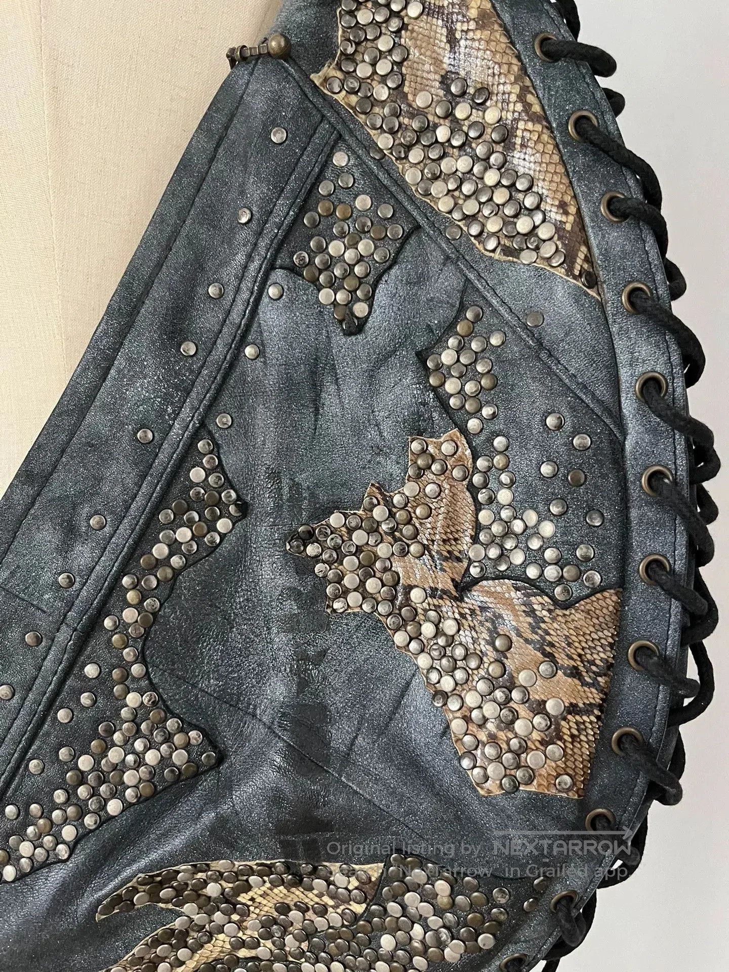 KMRii kmrii Rivet Snake Skin Crossbody Bag. Size ONE SIZE - 3 Thumbnail