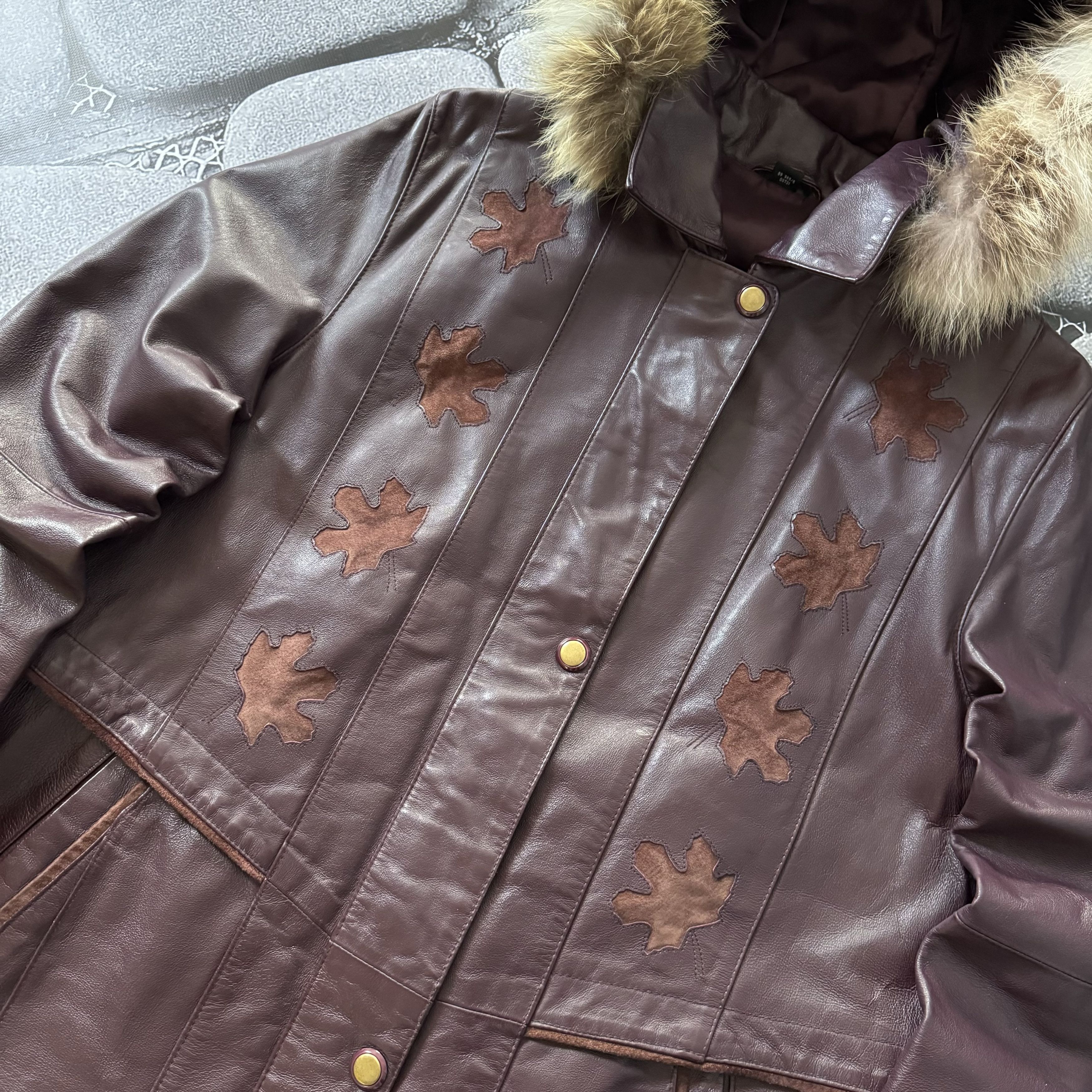 Vera Pelle × Vintage VINTAGE LEATHER VERA PELLE ZIP JACKET RETRO COAT FUR Size US L / EU 52-54 / 3 - 4 Thumbnail