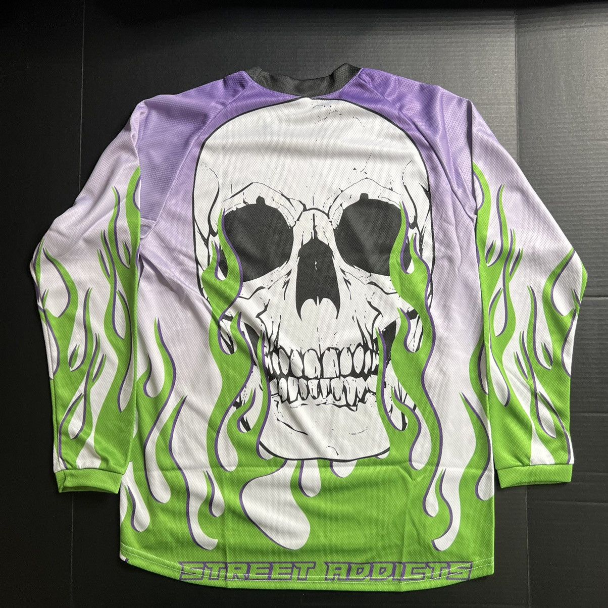 Gnarcotic Gnarcotic Racing Green Flame Purple Long Sleeve Shirt - SM Size US S / EU 44-46 / 1 - 2 Thumbnail