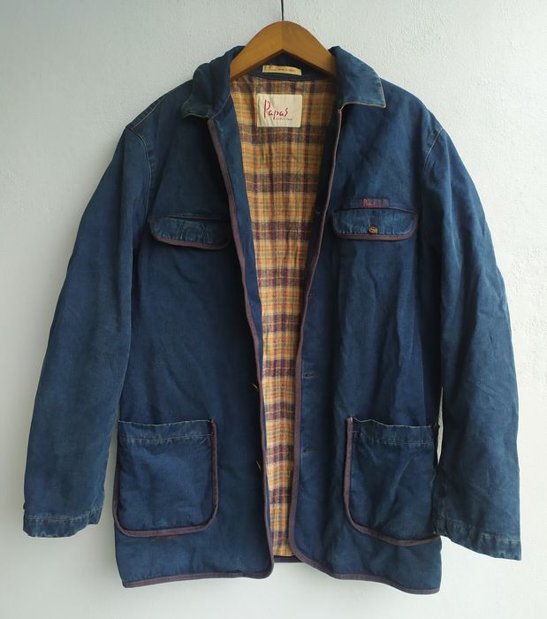 Vintage Vintage Papas Maniére De Heming indigo Japan jacket | Grailed