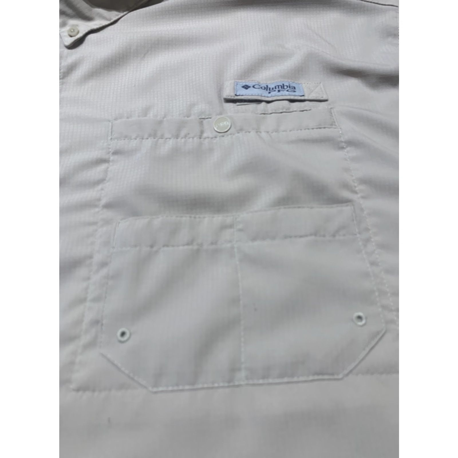 Vintage Columbia PFG Fishing Shirt Adult 2XL Khaki Short Sleeve Button-Up Casual Mens Size US XXL / EU 58 / 5 - 3 Thumbnail