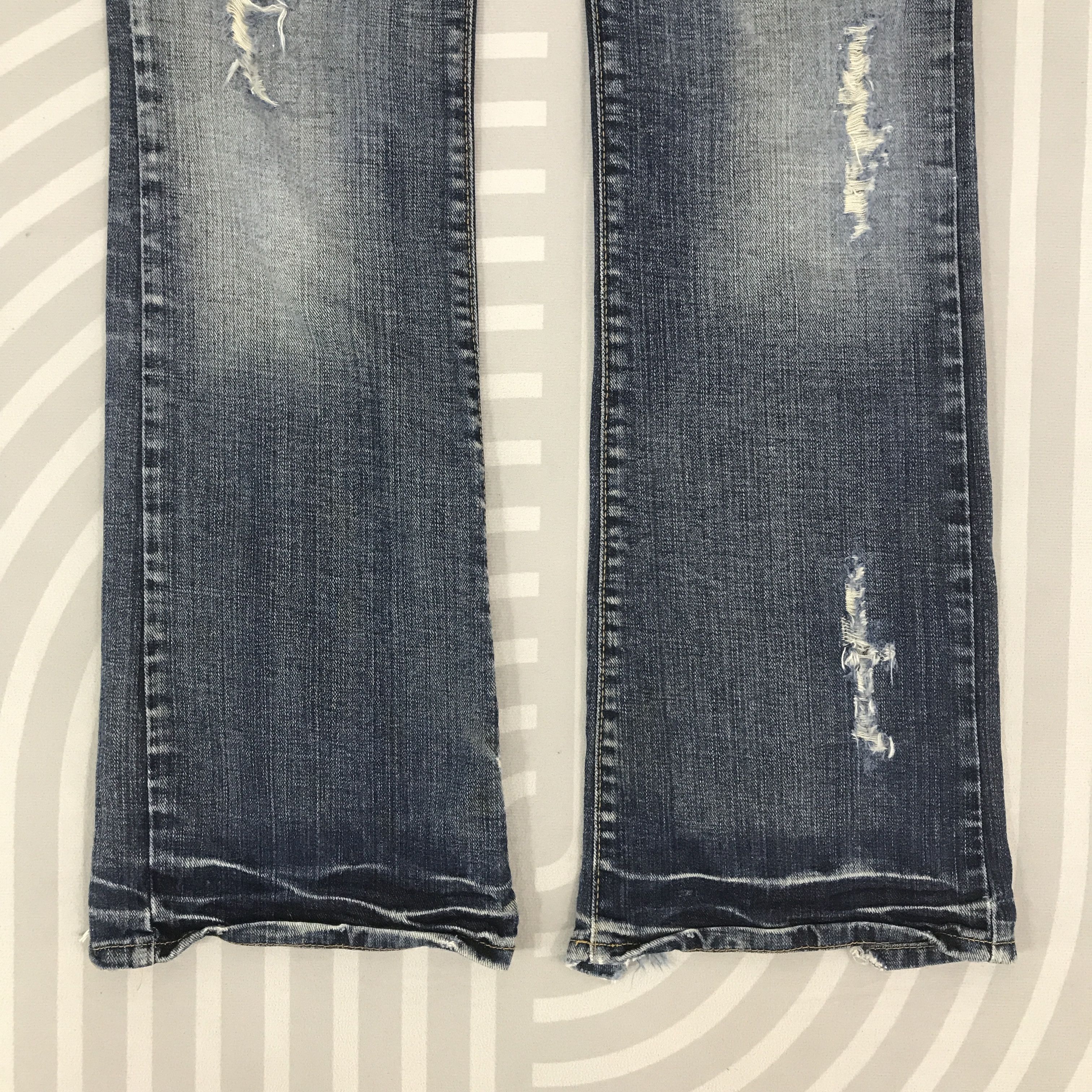 Replay × Vintage Flare Replay Distressed bootcut Denim pants Size US 28 / EU 44 - 3 Thumbnail