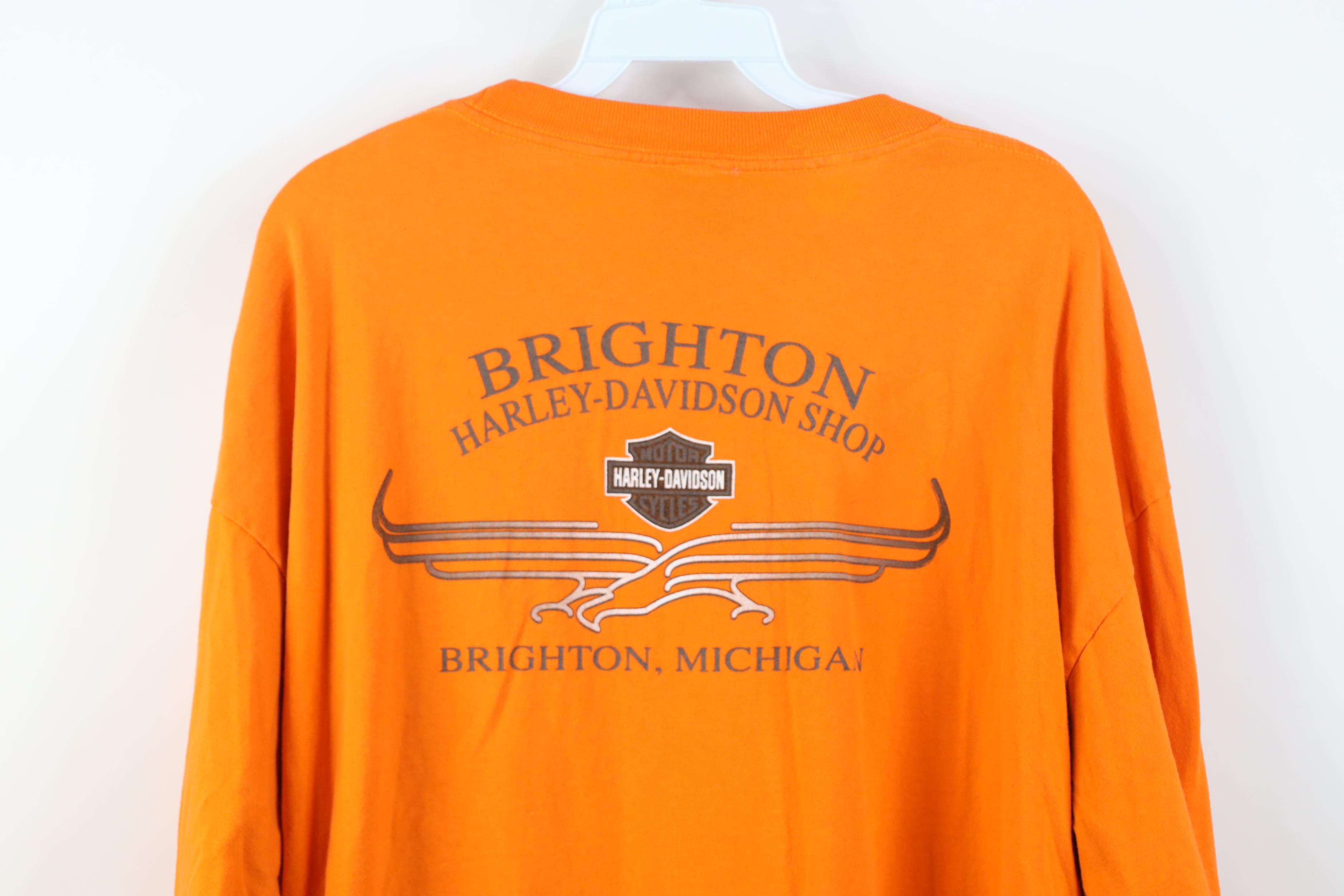 Harley Davidson Vintage Y2K 2001 Harley Davidson Dragon Long Sleeve T-Shirt Size US XXL / EU 58 / 5 - 14 Thumbnail