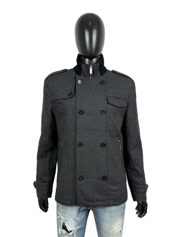 Guess Guess Cappotto Doppiopetto Lana Grigio Uomo L Size US L / EU 52-54 / 3 - 1 Thumbnail