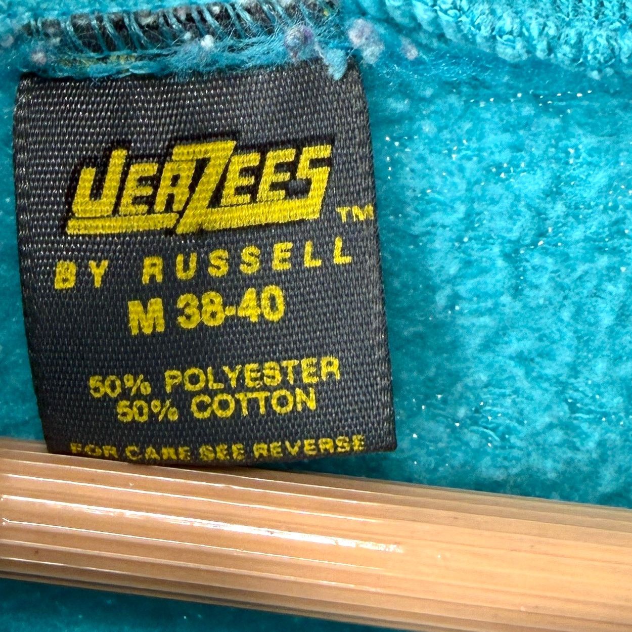 Jerzees Vintage 90s Teal Graphic Nassau Sunset Raglan Sweatshirt Size M / US 6-8 / IT 42-44 - 8 Thumbnail