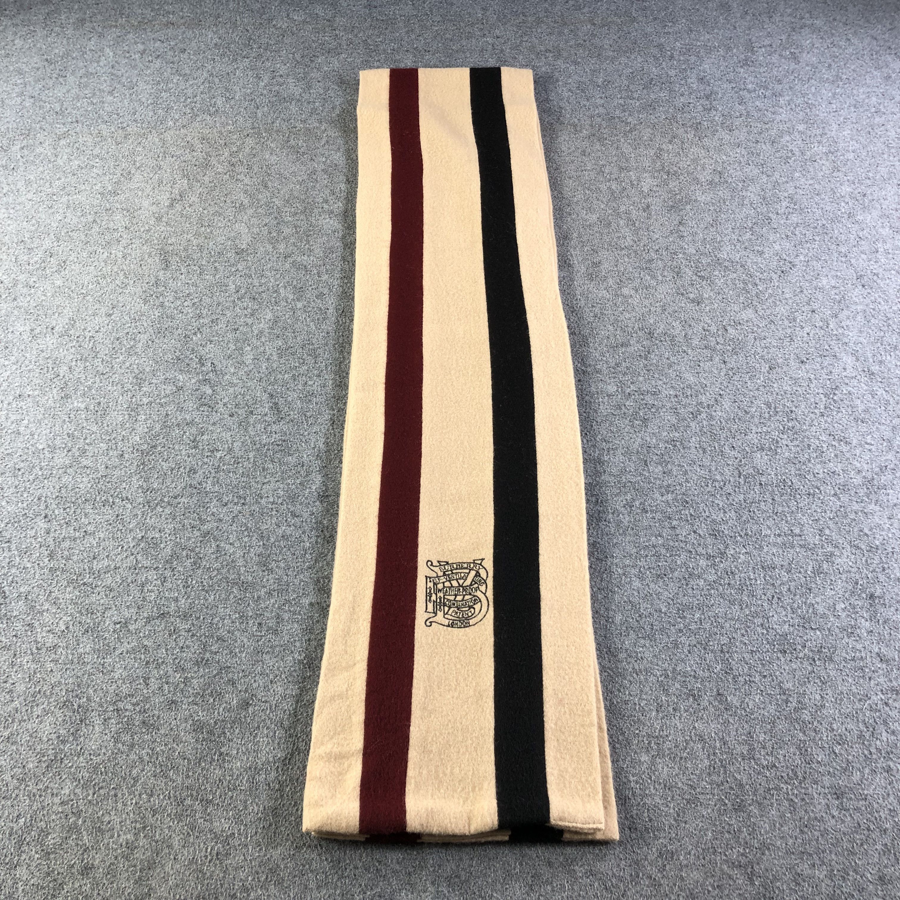 Burberry Burberry Striped Wool Scarf Muffler V1775 Size ONE SIZE - 3 Thumbnail