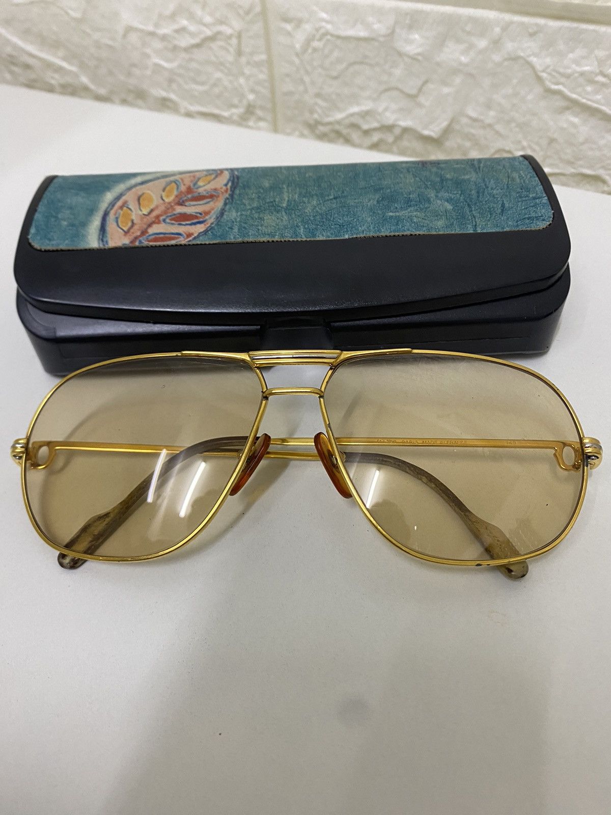 Cartier Vintage 1988 Cartier aviator Sunglasses in gold frame Size ONE SIZE - 1 Thumbnail