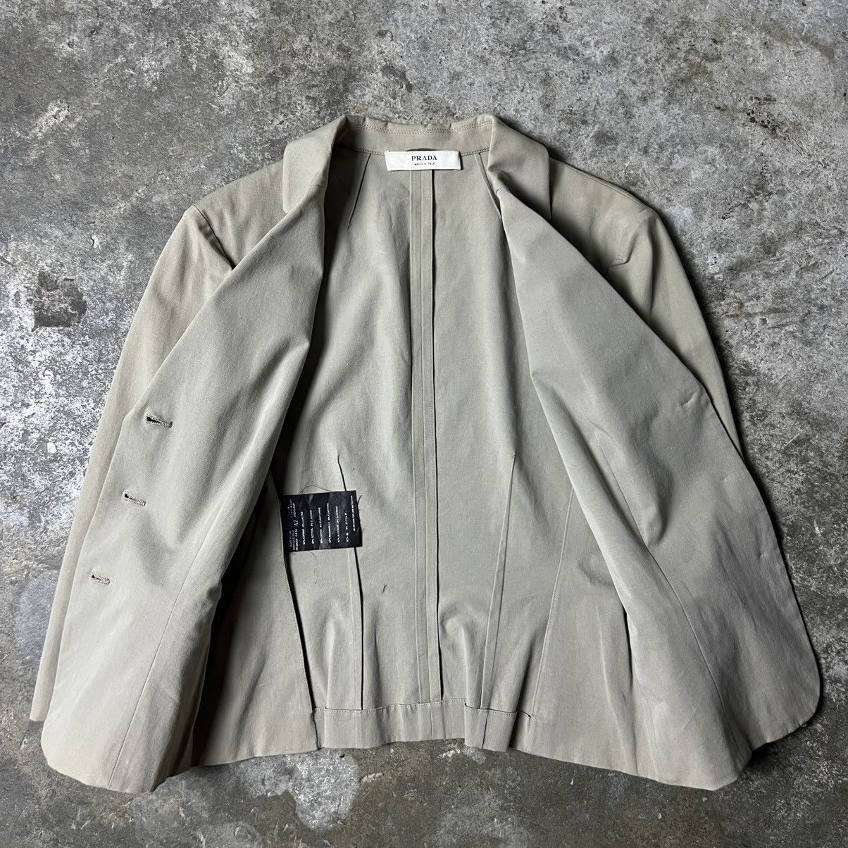 Prada Prada - SS06 - Khaki Tailored Blazer Size M / US 6-8 / IT 42-44 - 10 Thumbnail