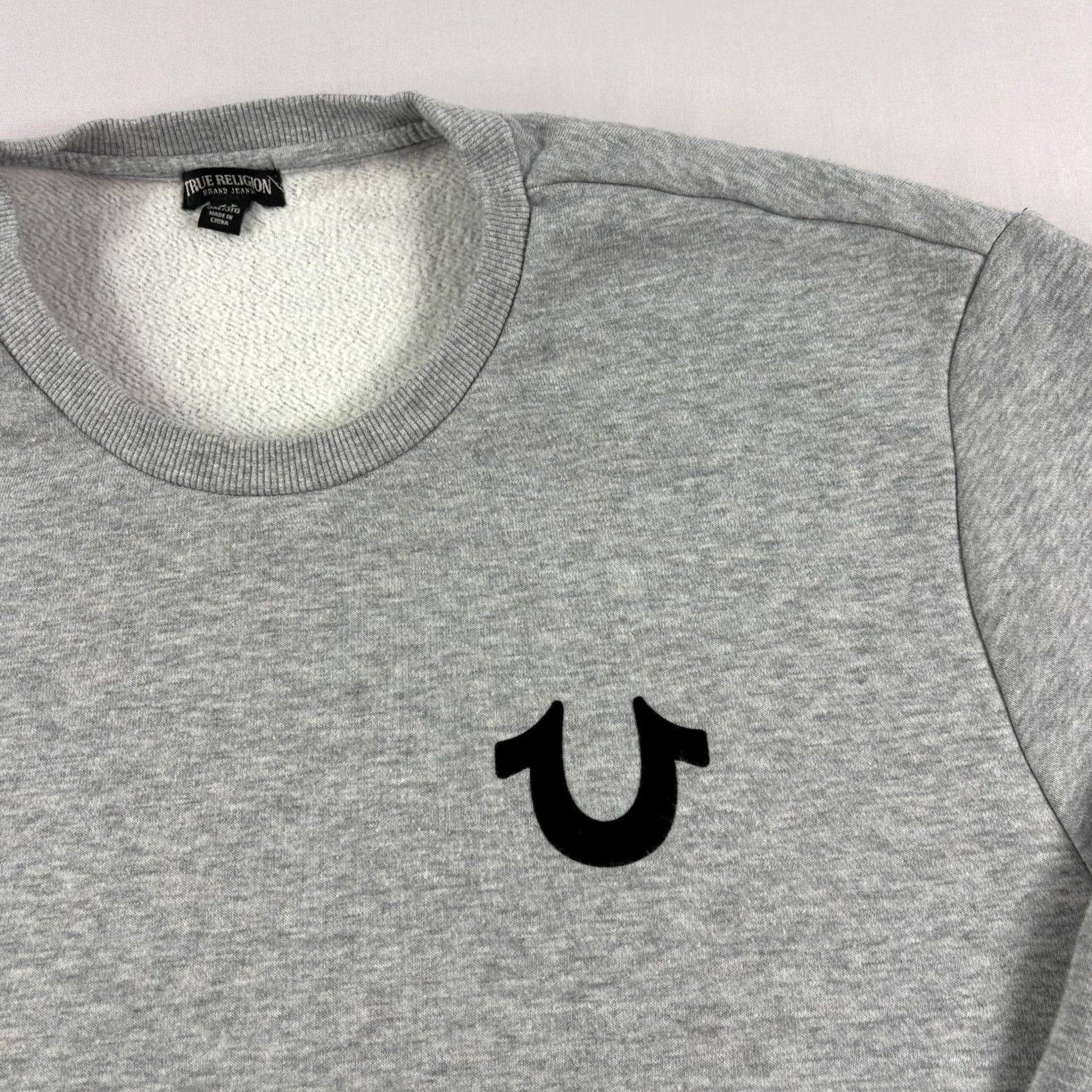 True Religion True Religion Sweatshirt Mens 3XL Gray Crew Neck Pullover Flock Logo Spell Out Size US XXL / EU 58 / 5 - 3 Thumbnail