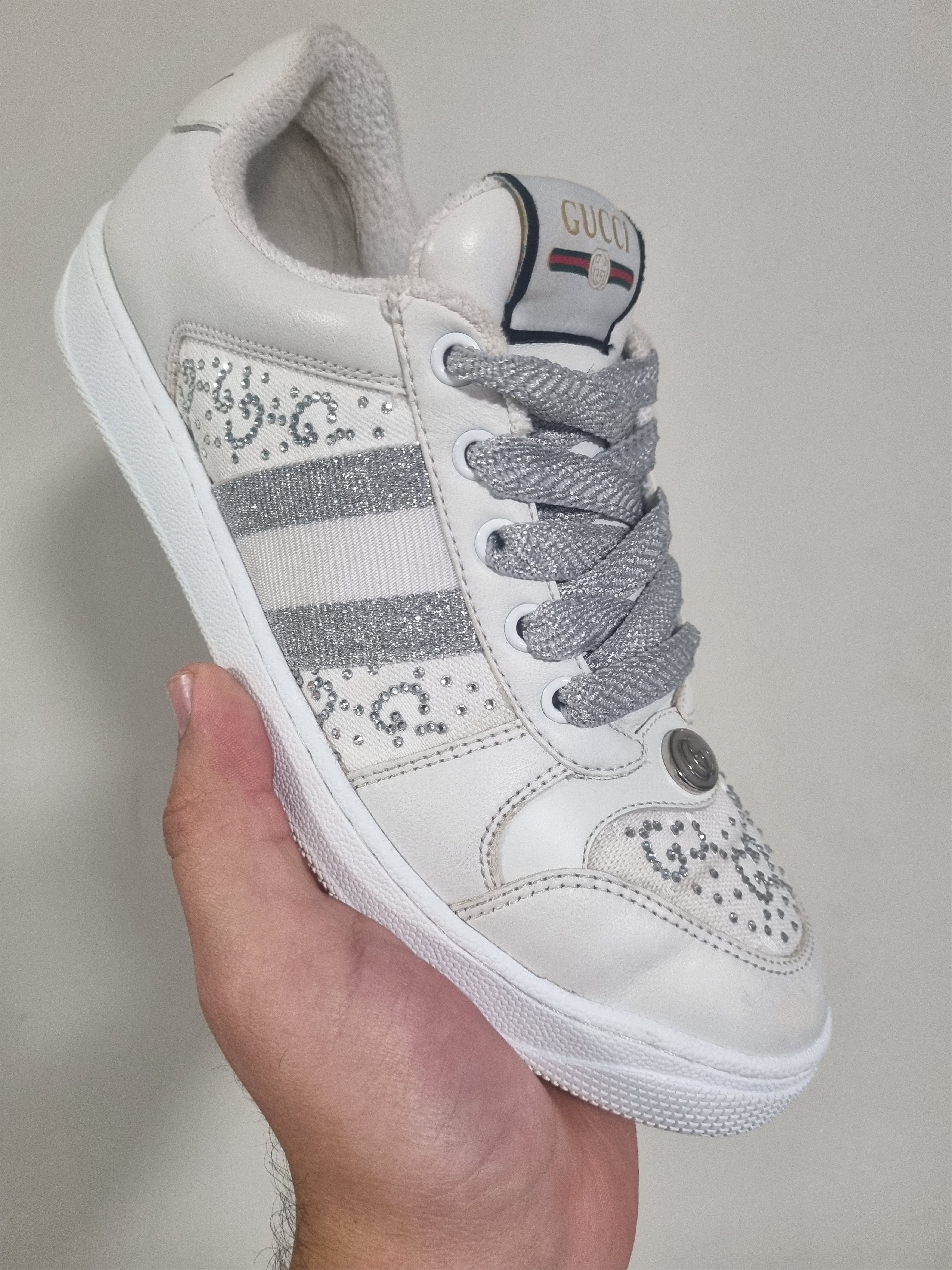 Gucci Gucci Screeners crystals white Size US 8 / IT 38 - 2 Thumbnail