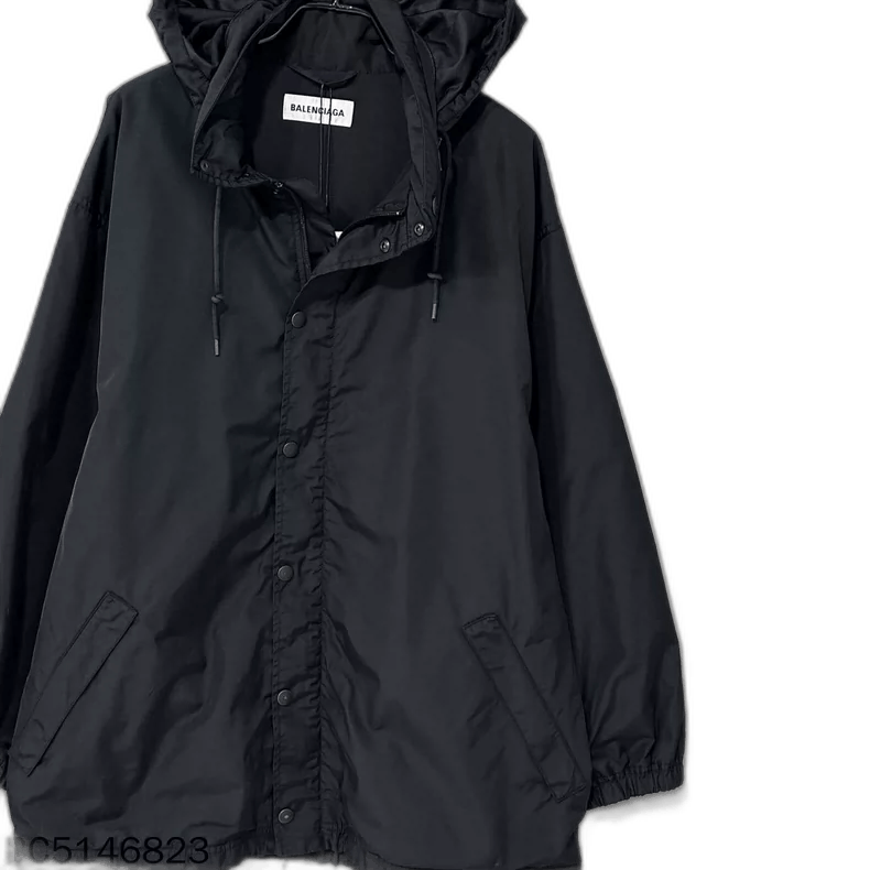 Balenciaga Balenciaga Logo Hooded Outerwear Jacket Size US S / EU 44-46 / 1 - 1 Thumbnail