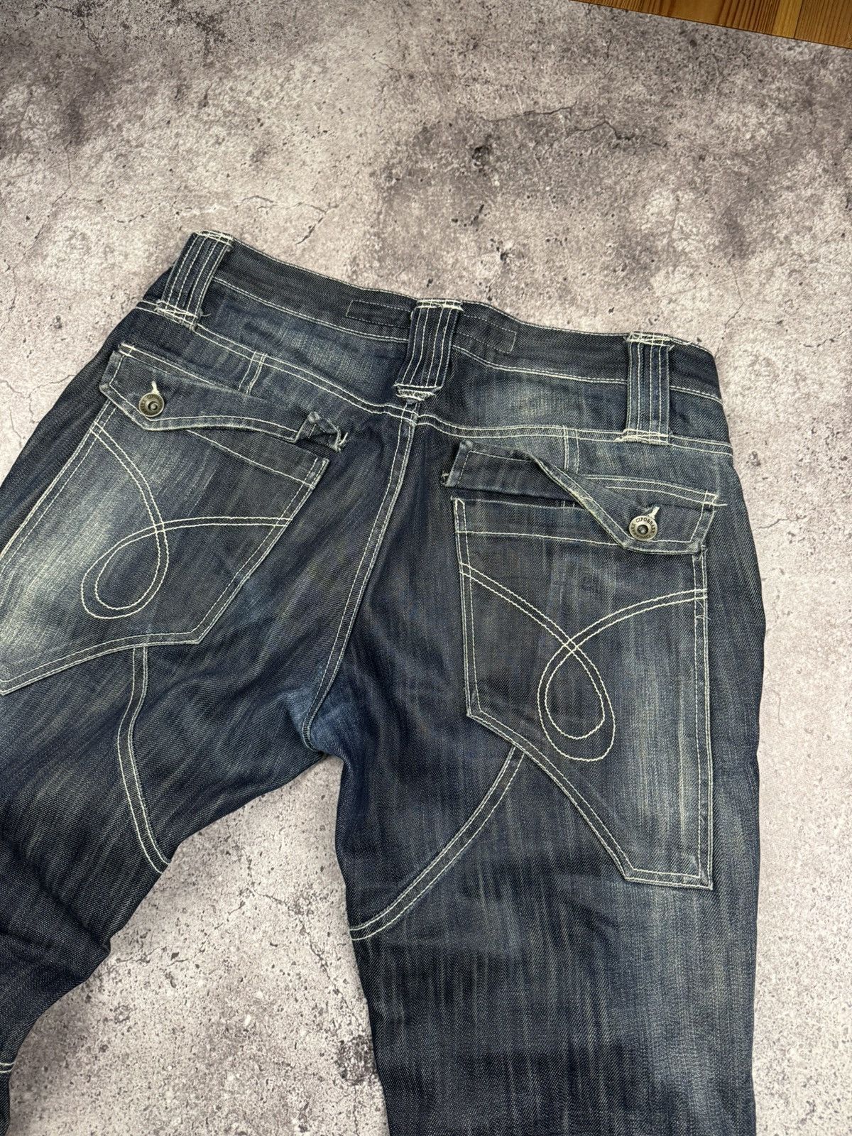 Japanese Brand Vintage Cipo&Baxx jeans drip y2k style designer flared faded Size US 34 / EU 50 - 10 Thumbnail