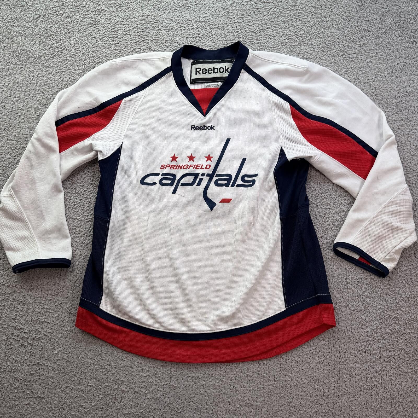 Reebok Vintage Reebok Springfield Capitals Hockey Jersey Youth XL Size ONE SIZE - 1 Thumbnail