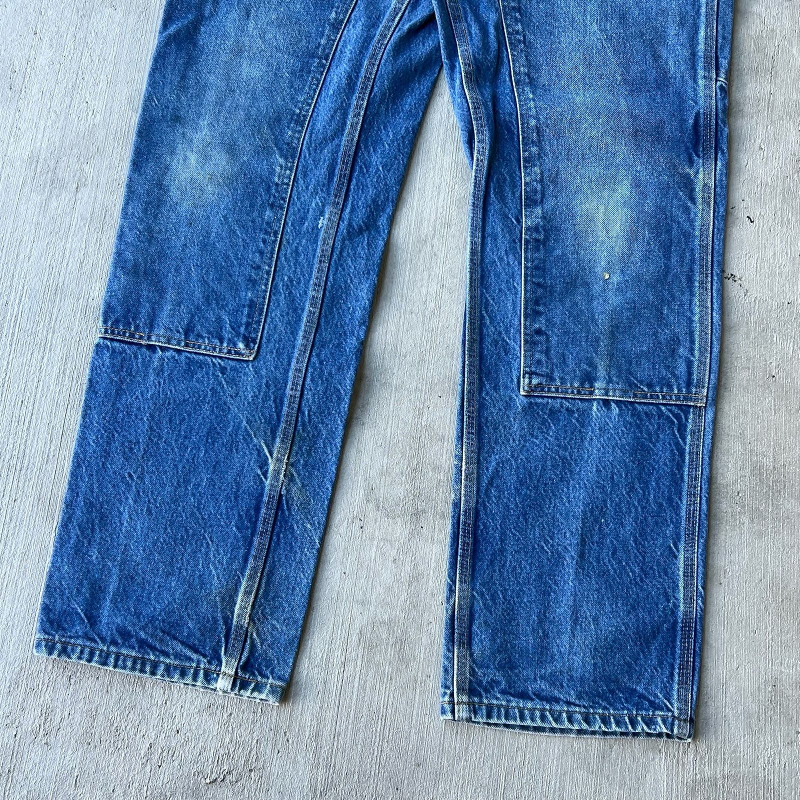 Carhartt × Vintage Carhartt faded denim blue jean double knee carpenter pants Size US 35 - 3 Thumbnail